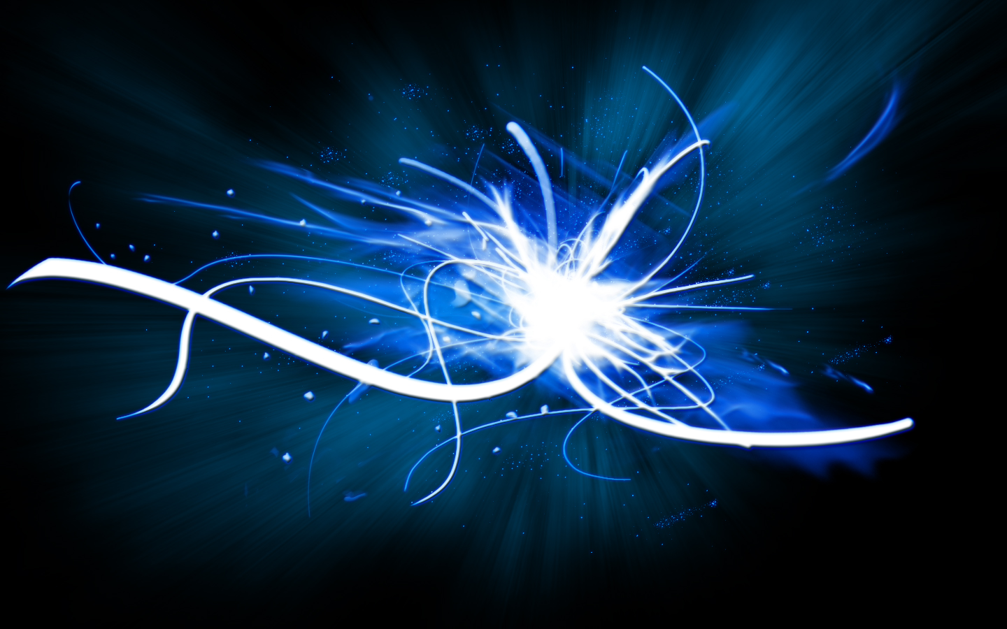 Abstract Artistic Blue Colors Energy Pattern Plasma 1440x900
