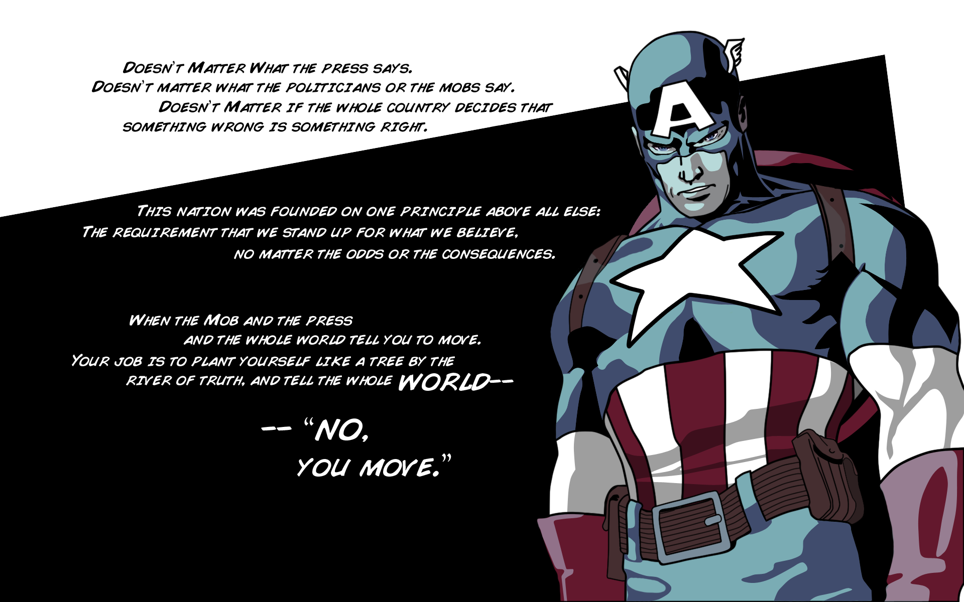 Captain America Quote 1920x1200