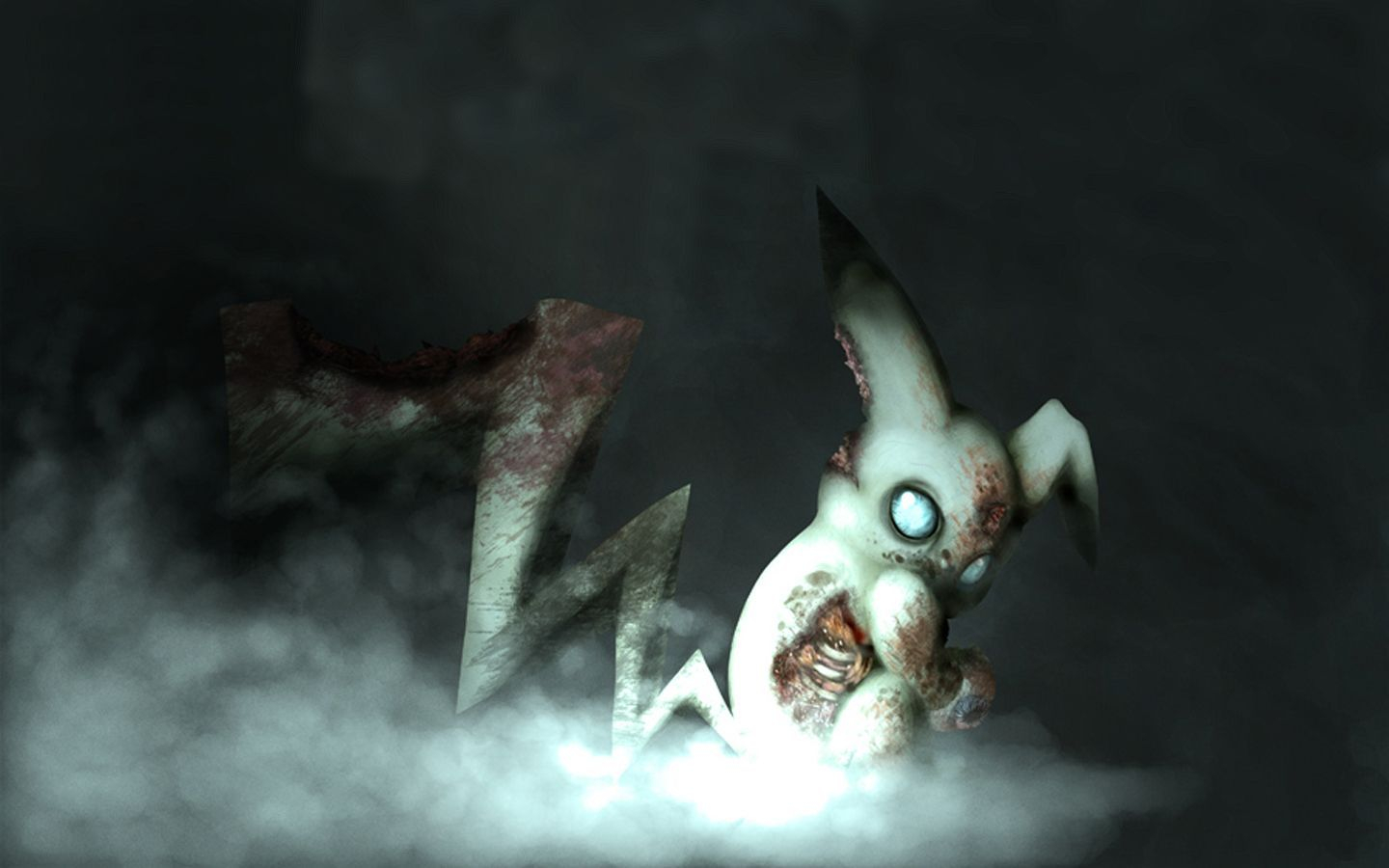 Creature Pikachu Pokemon Scary Wound 1440x900