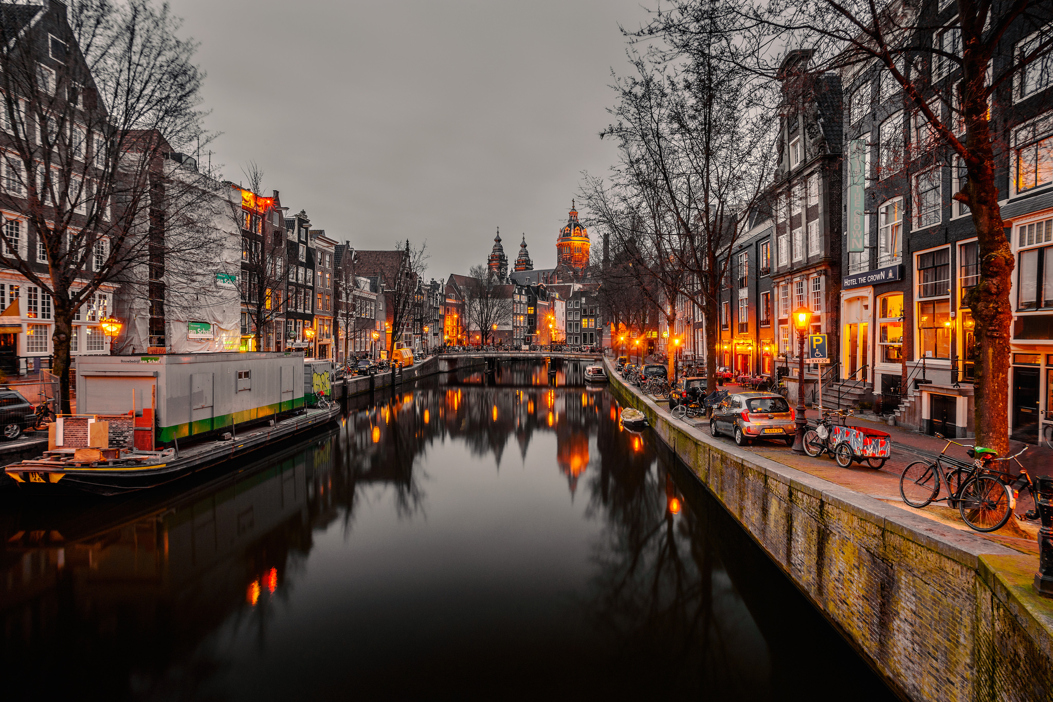 Amsterdam Canal City Dusk House Netherlands 2048x1367