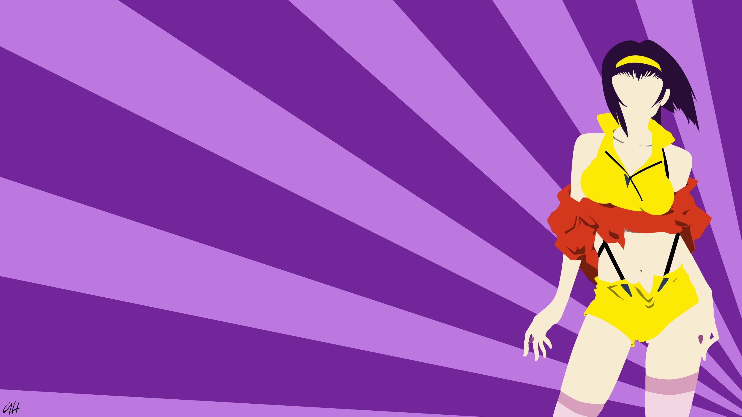 Cowboy Bebop Faye Valentine Minimalist Retro 2560x1440