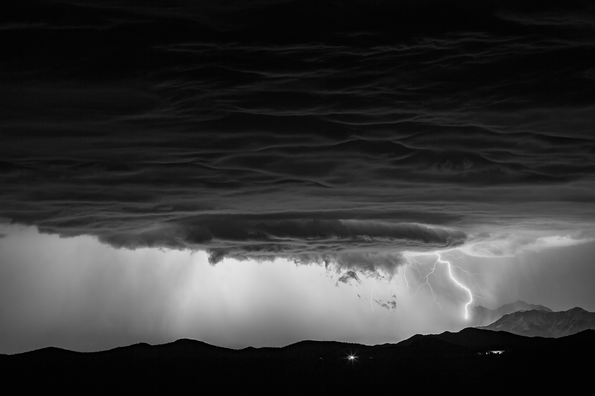 Black Amp White Cloud Lightning Nature Storm 2048x1365