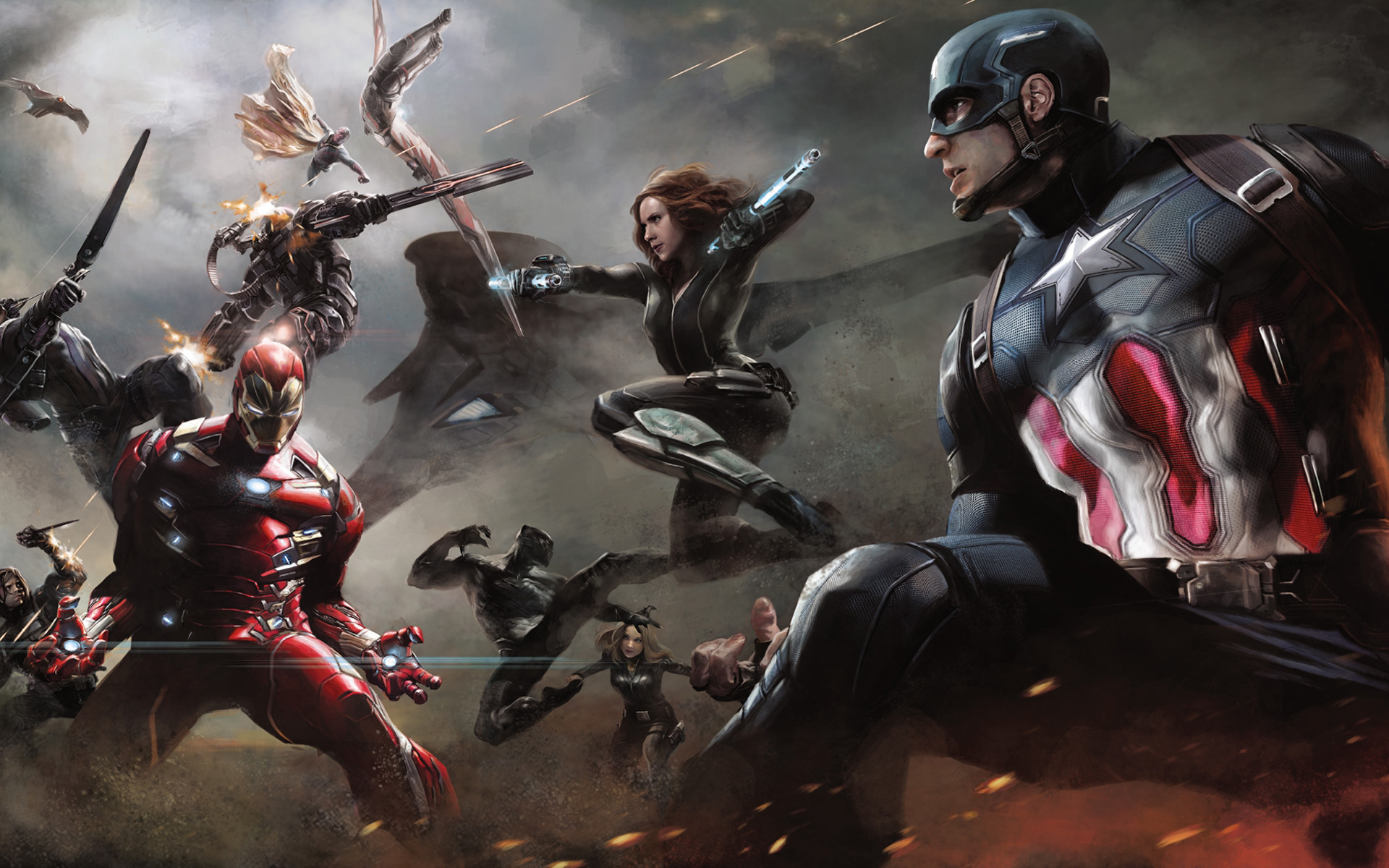 Black Panther Marvel Comics Black Widow Captain America Falcon Marvel Comics Hawkeye Iron Man Sharon 1920x1200