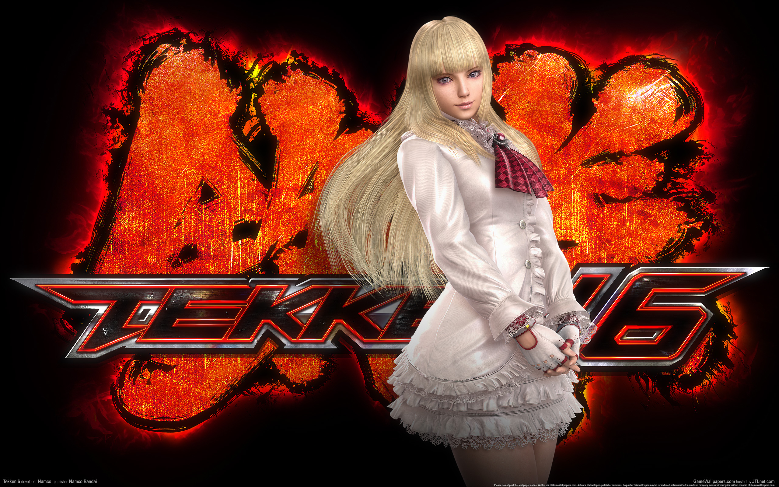 Blonde Dress Girl Glove Lili Rochefort Long Hair Smile Tekken Tekken 6 White Dress 2560x1600