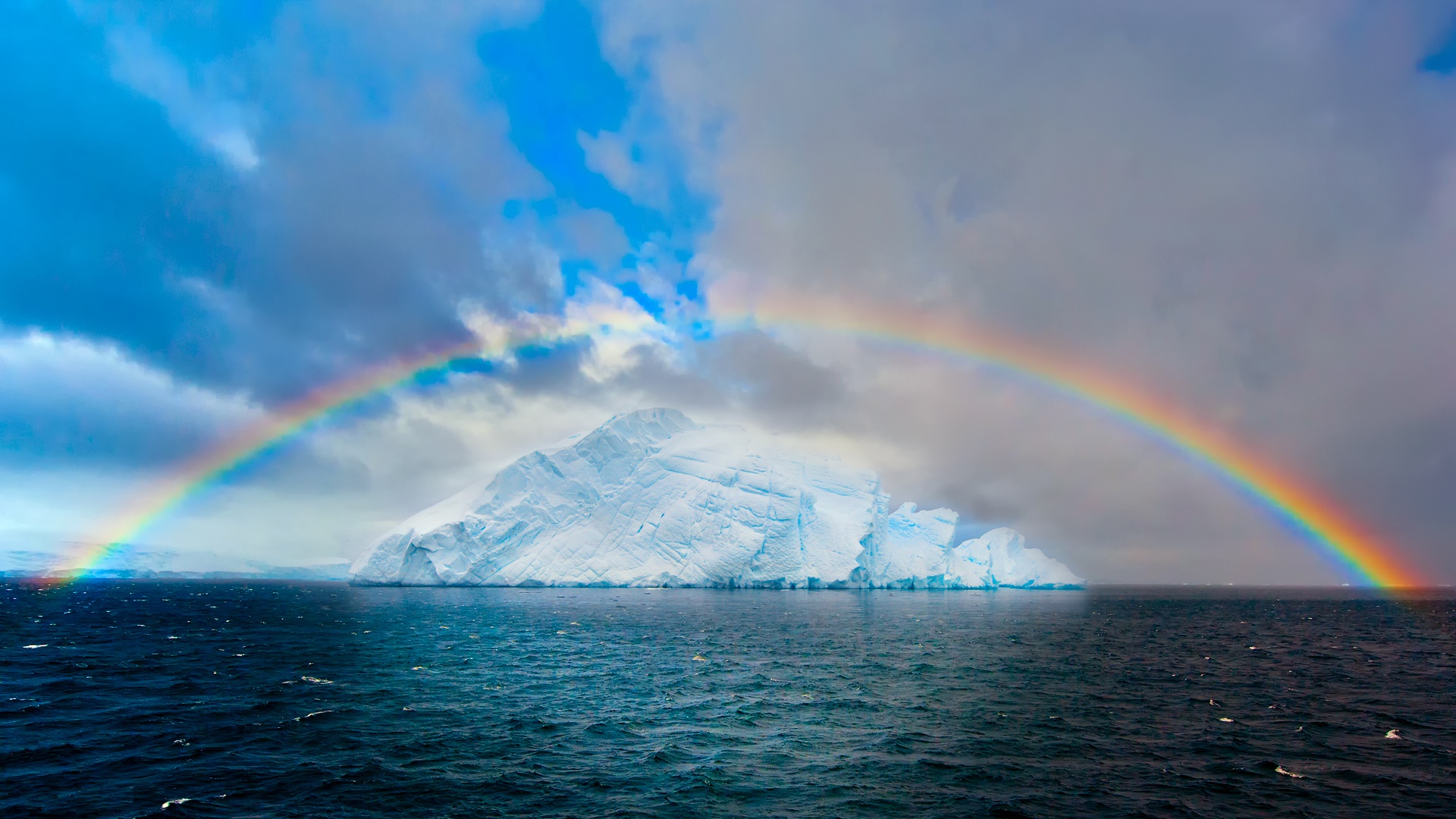 Cloud Iceberg Nature Ocean Rainbow 1920x1080