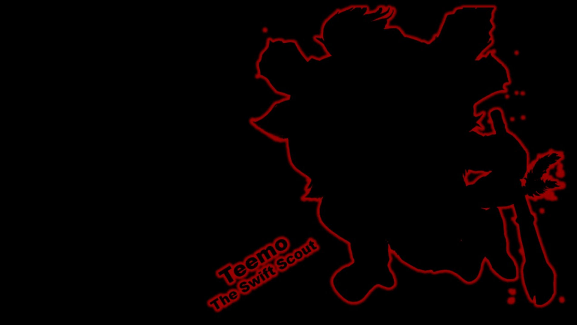 Silhouette Teemo League Of Legends 1920x1080
