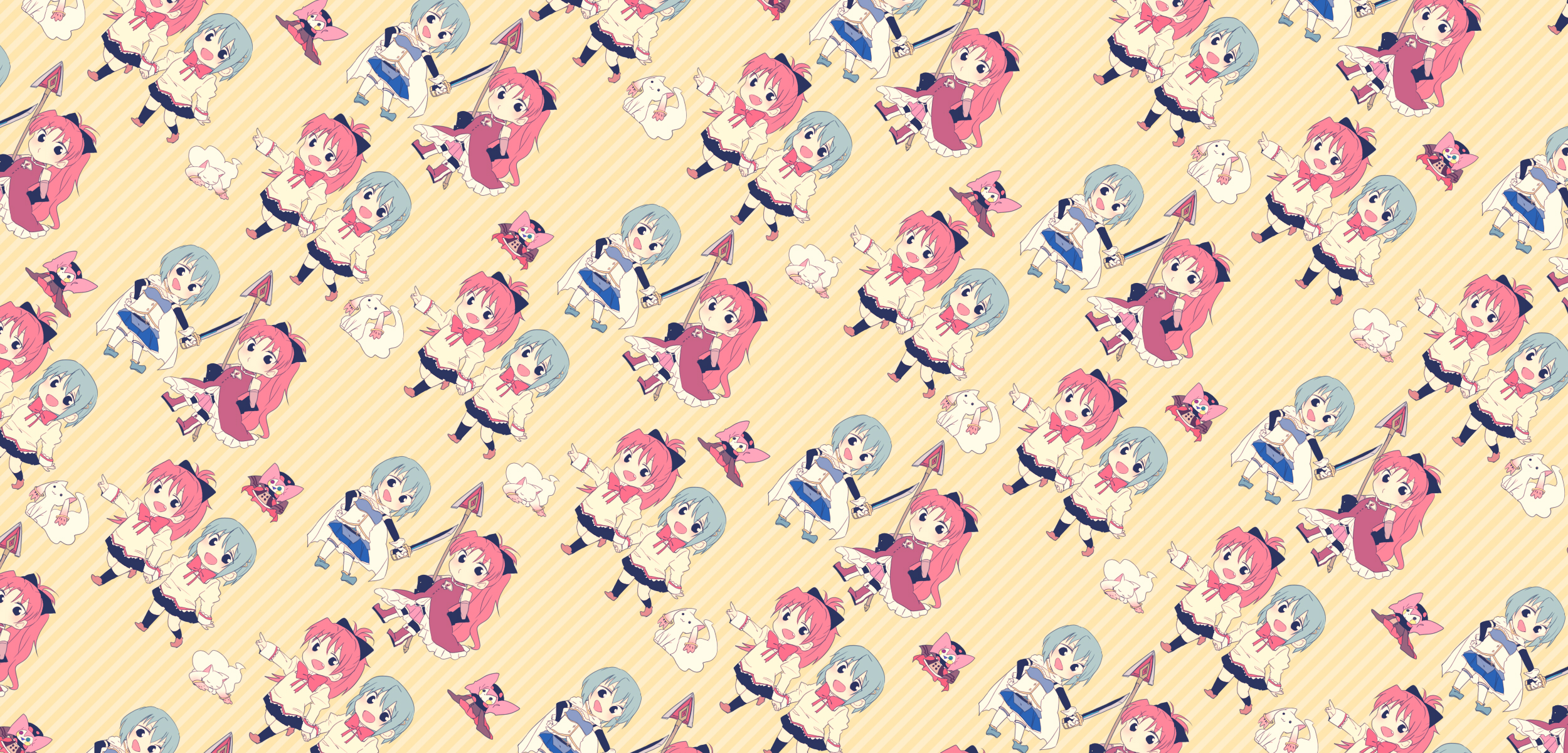 Charlotte Puella Magi Madoka Magica Kyuubey Puella Magi Madoka Magica Ky Ko Sakura Sayaka Miki 2500x1200