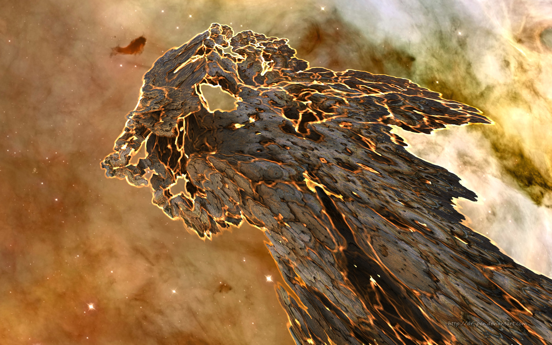 3d Abstract Artistic Cgi Digital Art Fractal Glow Mandelbulb 3d Nebula 1920x1200