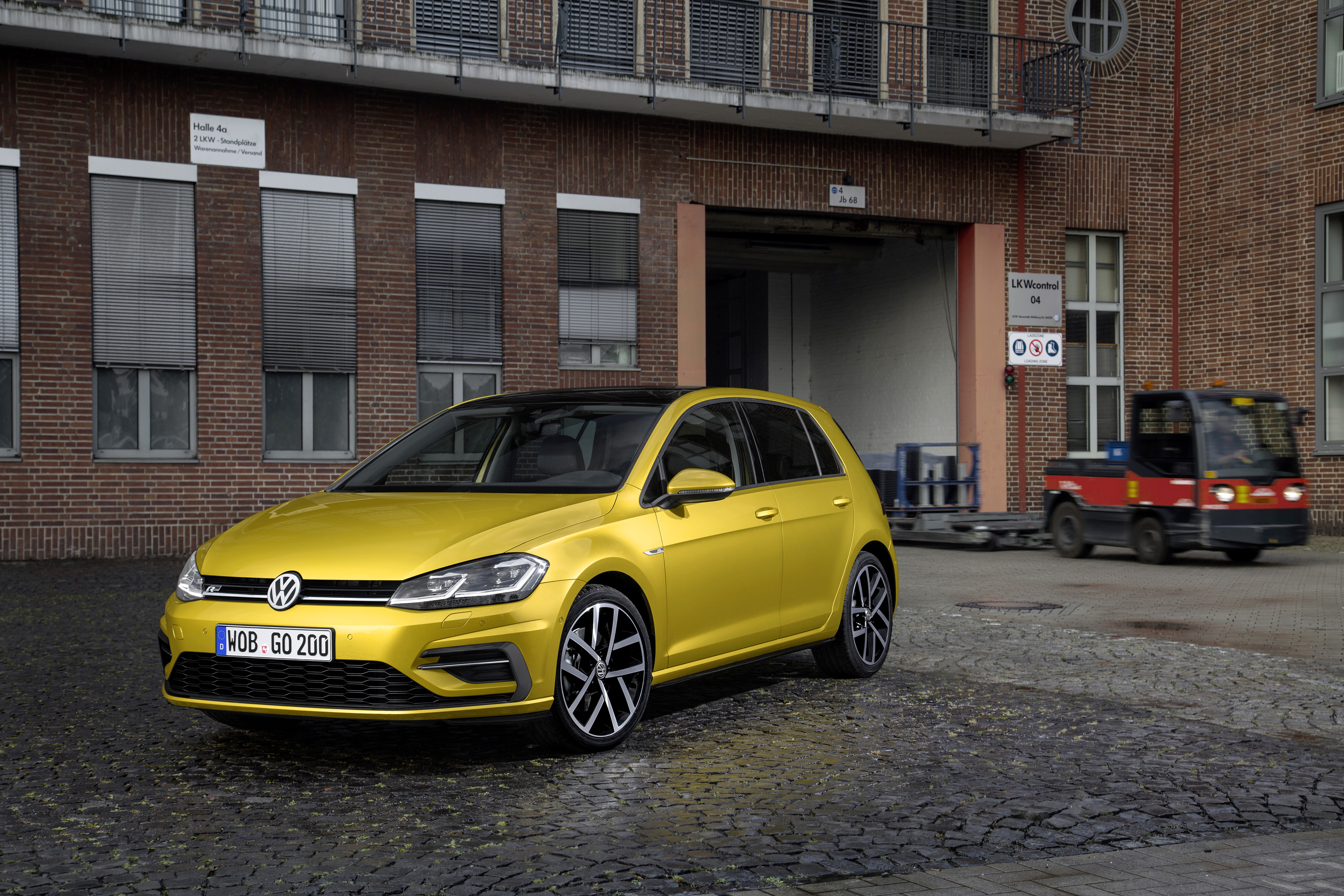 Car Compact Car Vehicle Volkswagen Volkswagen Golf Yellow Car 4069x2713