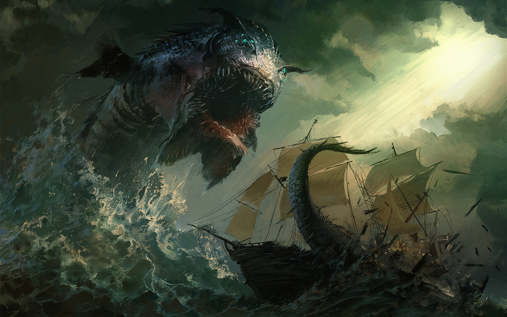 Fantasy Sea Monster 1680x1050