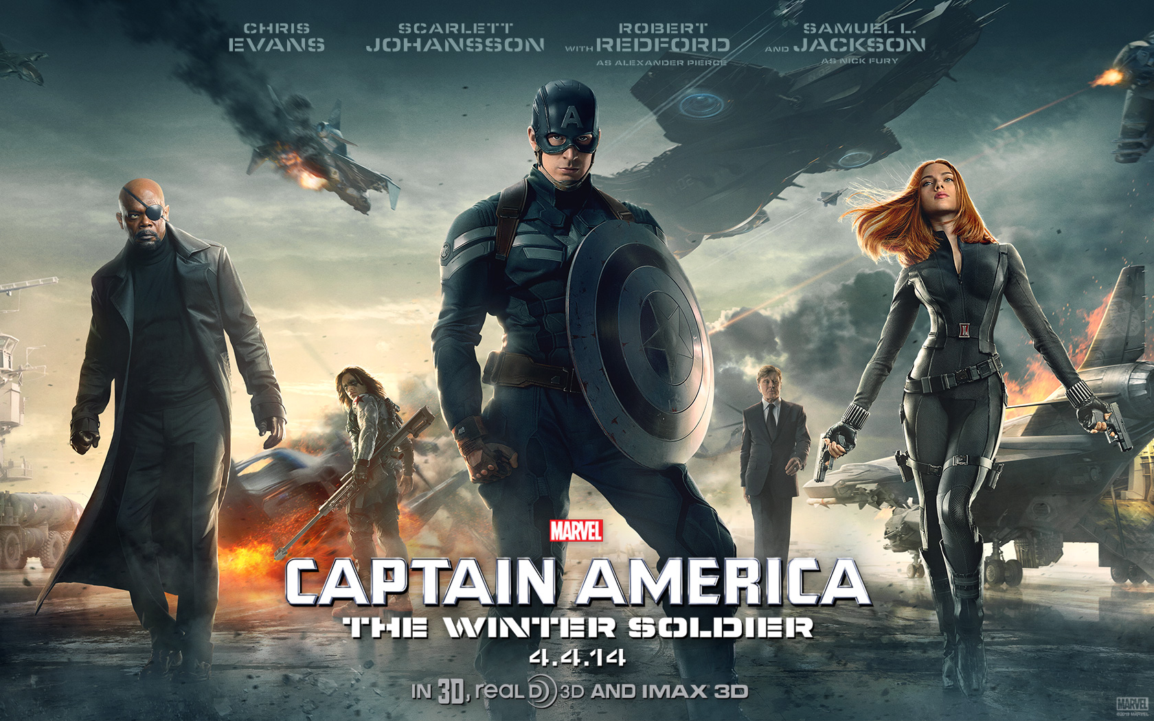 Alexander Pierce Black Widow Captain America Captain America The Winter Soldier Chris Evans Nick Fur 1680x1050