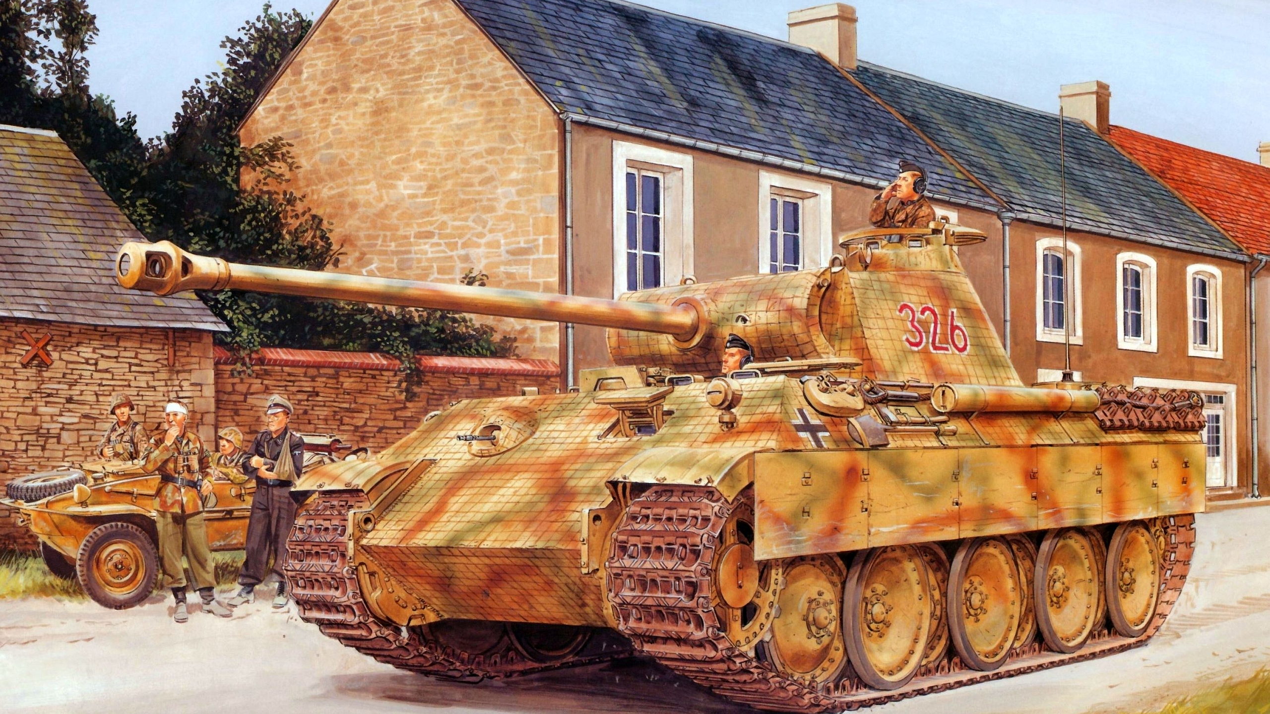 Military Panther Tank 2560x1440