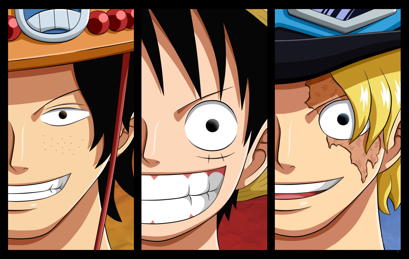 Black Hair Monkey D Luffy One Piece Pirate Portgas D Ace Sabo One Piece Smile 1625x1030