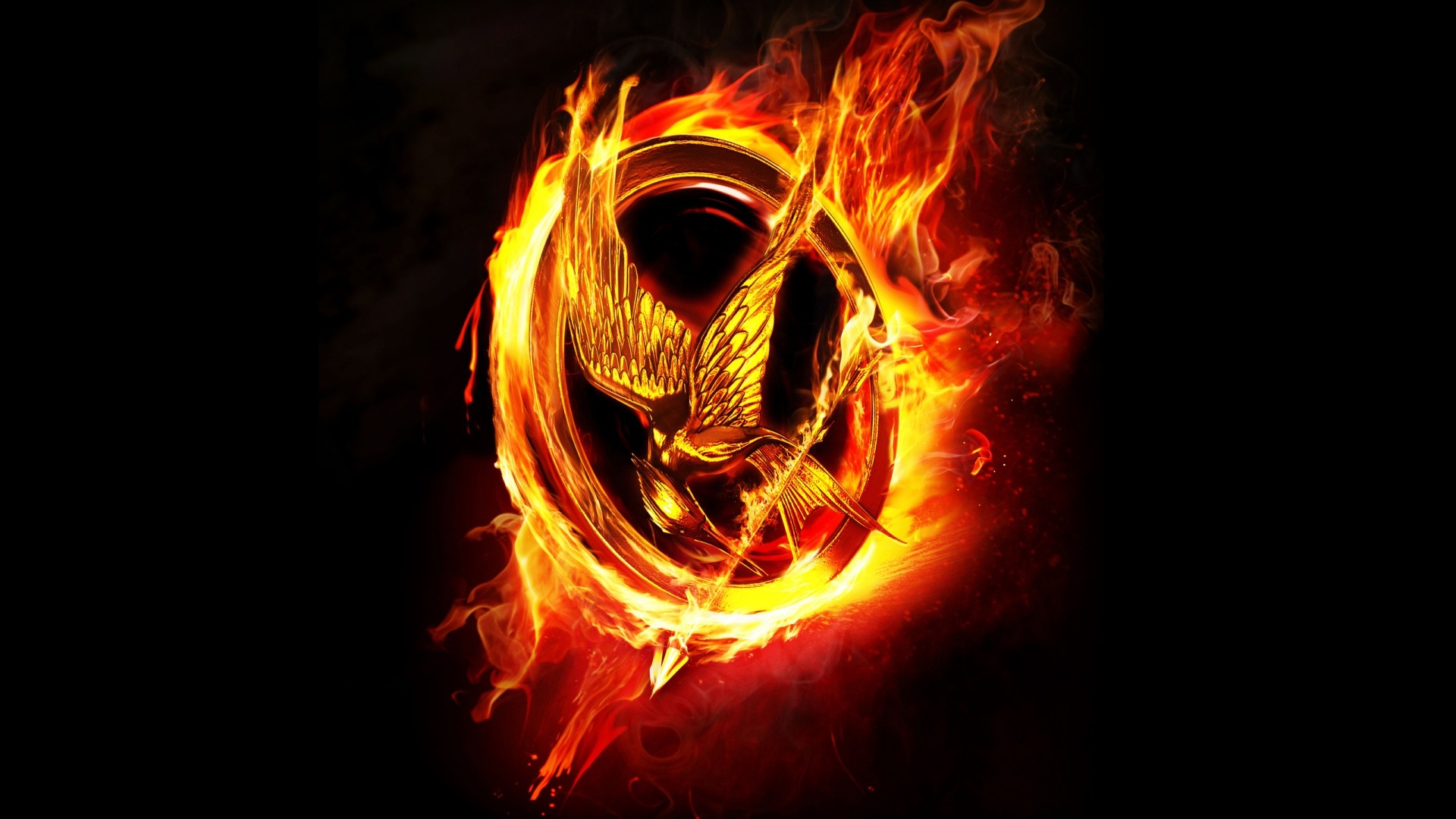 Black Fire Flame Mockingjay The Hunger Games 1920x1080