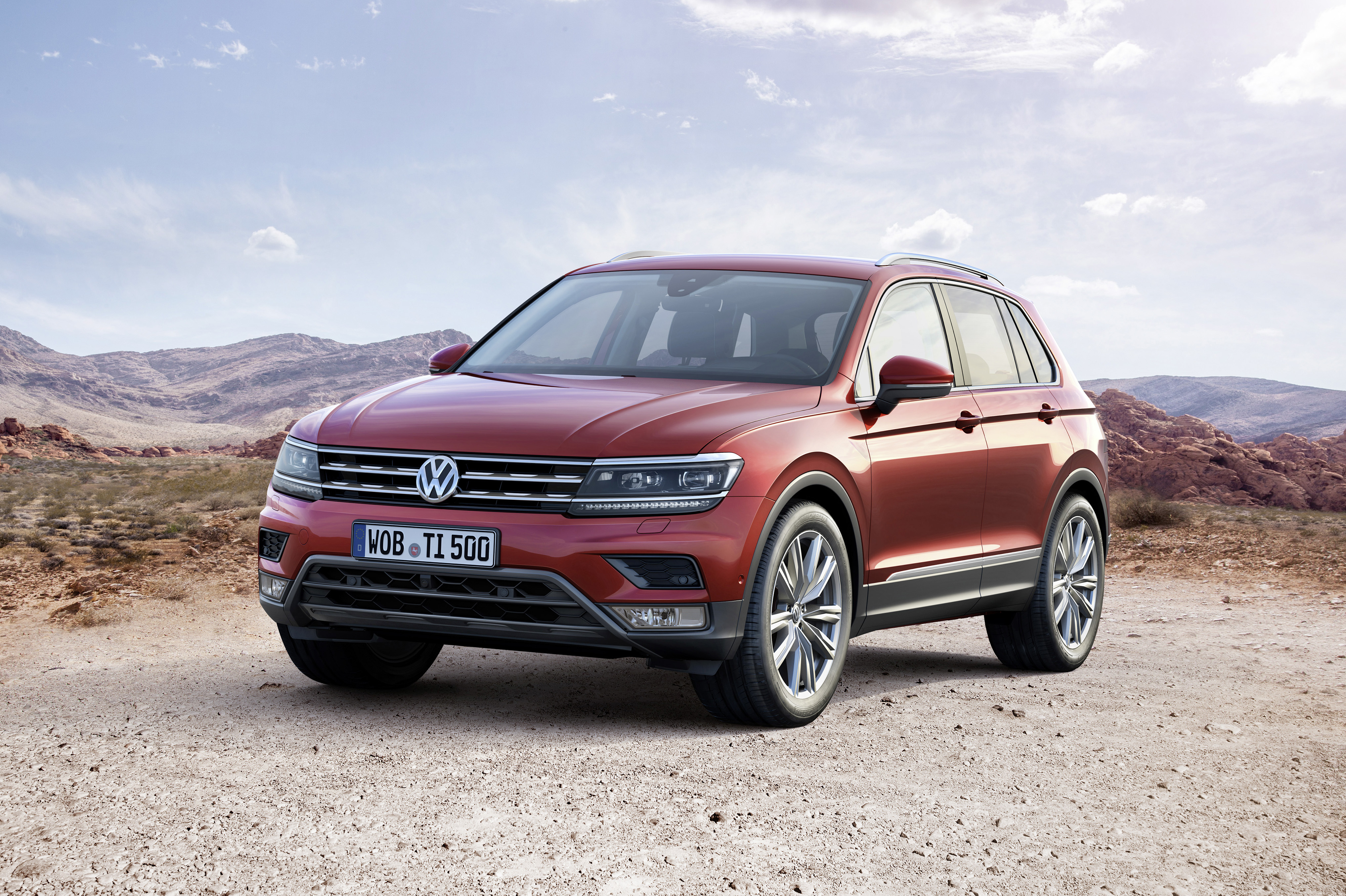 Car Red Car Suv Vehicle Volkswagen Volkswagen Tiguan 4069x2709