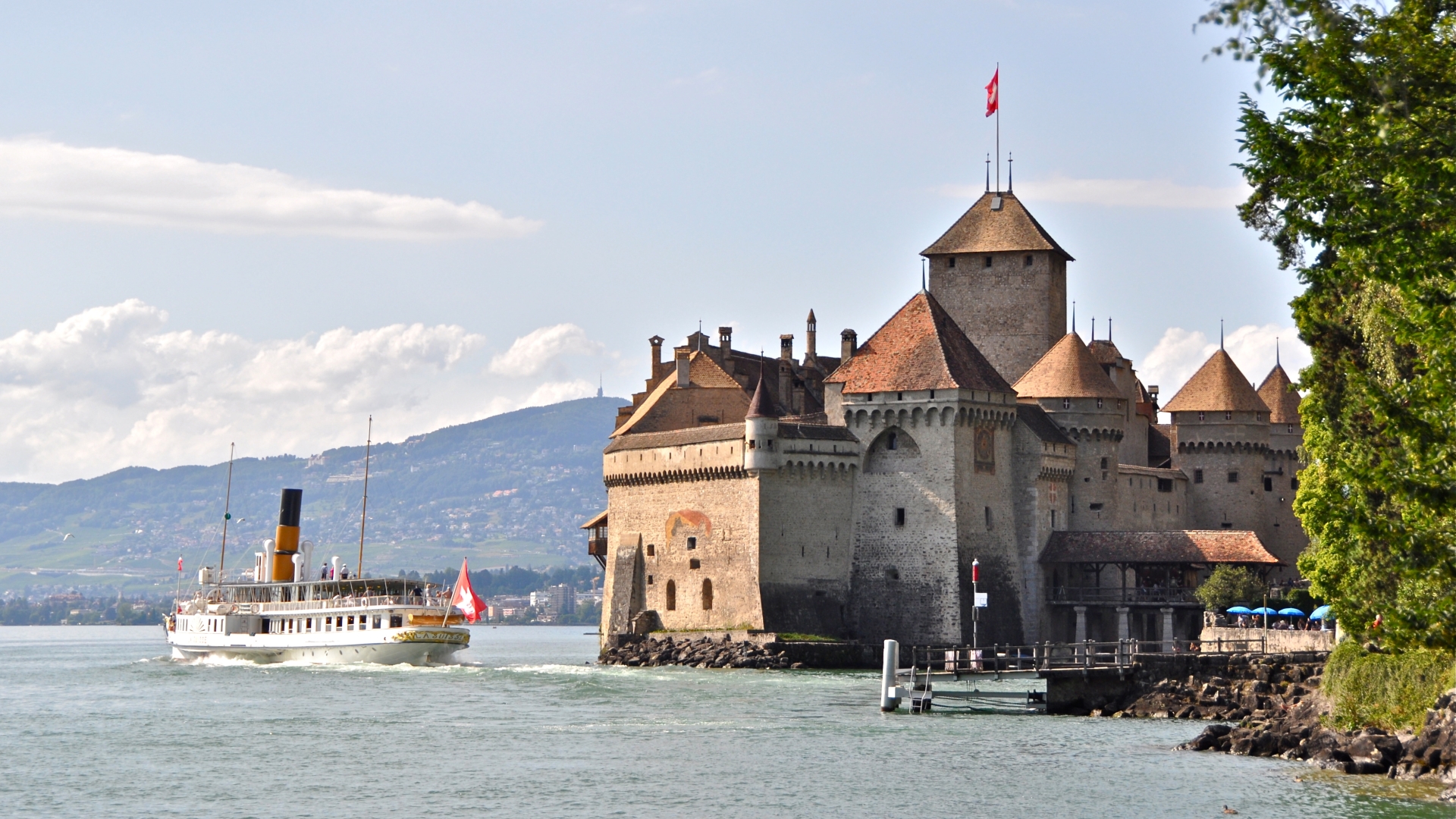 Man Made Chateau De Chillon 1920x1080