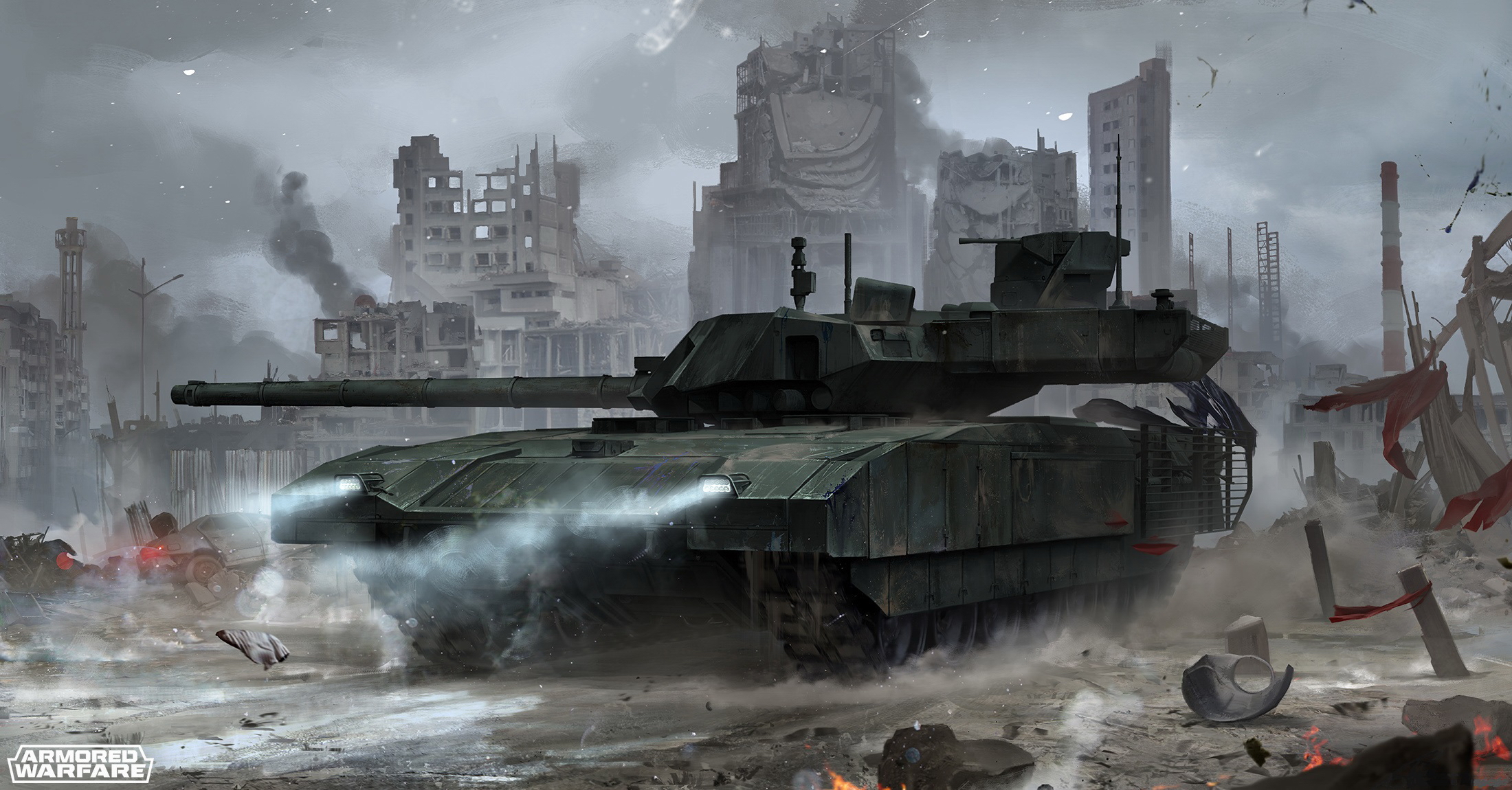 Armored Warfare City Ruin Tank 2200x1150