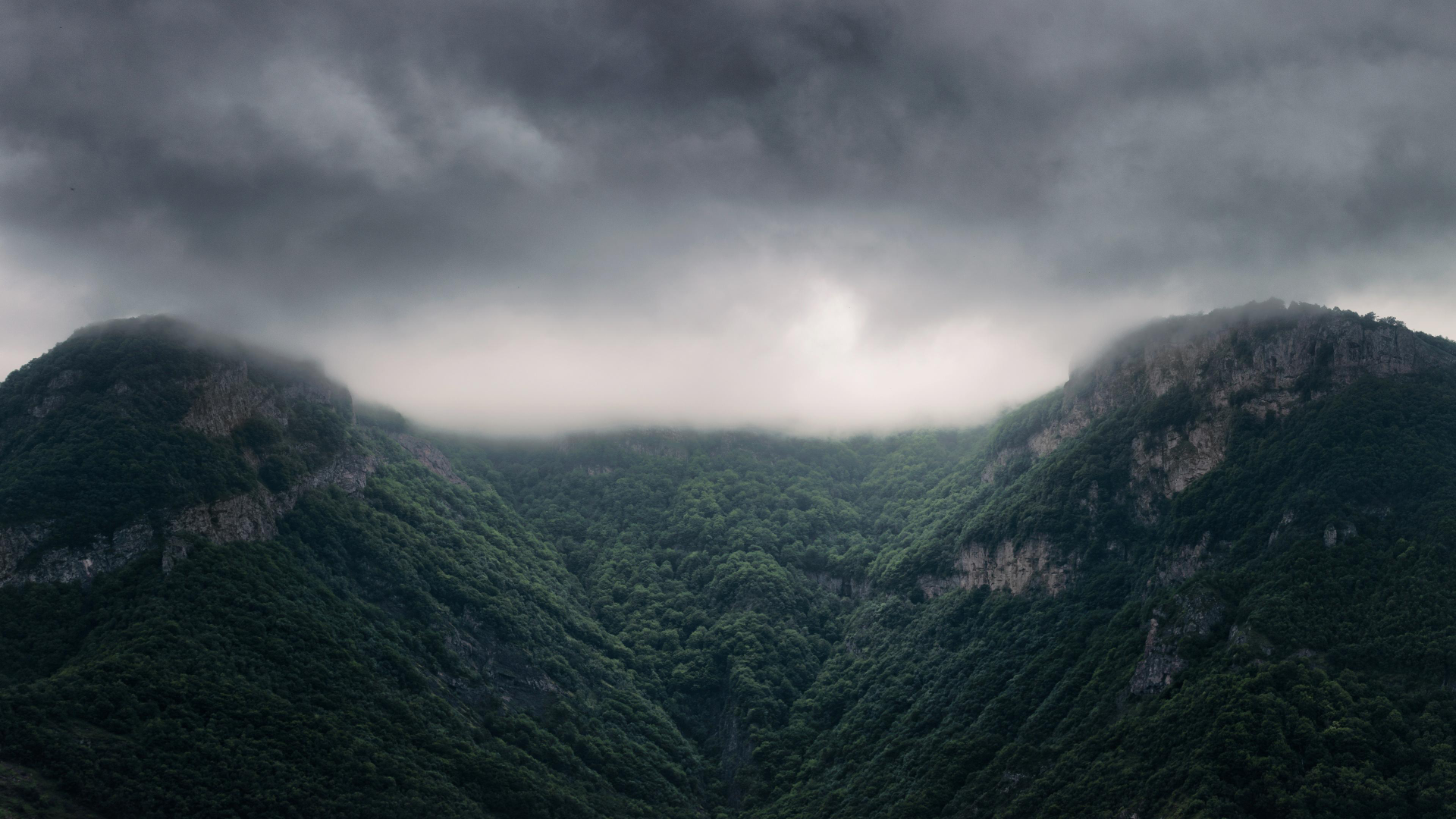 Nature Landscape Clouds Mountains Trees Rocks Monsoon Brazil 1920x1080