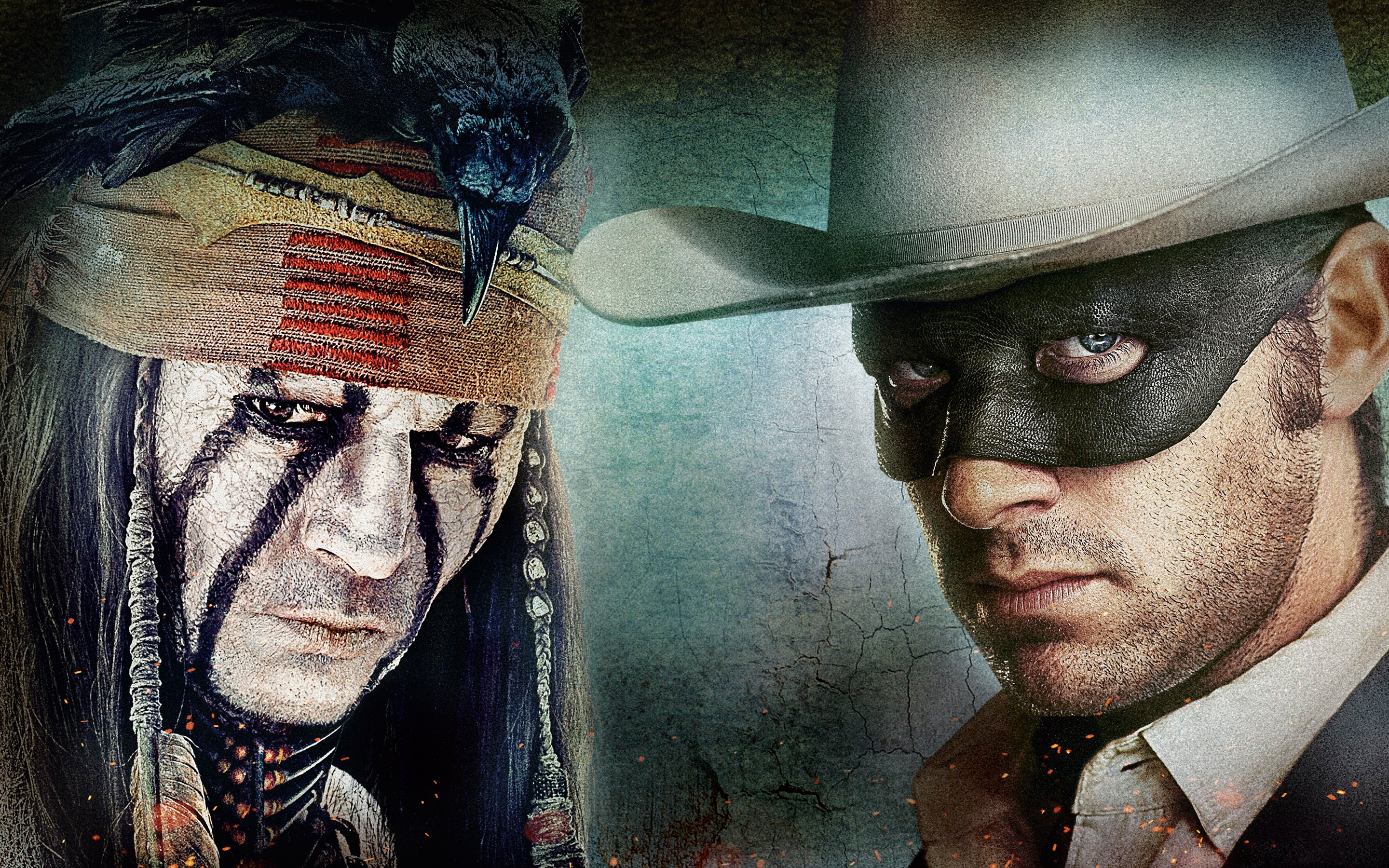Armie Hammer John Reid Johnny Depp The Lone Ranger Tonto 2880x1800