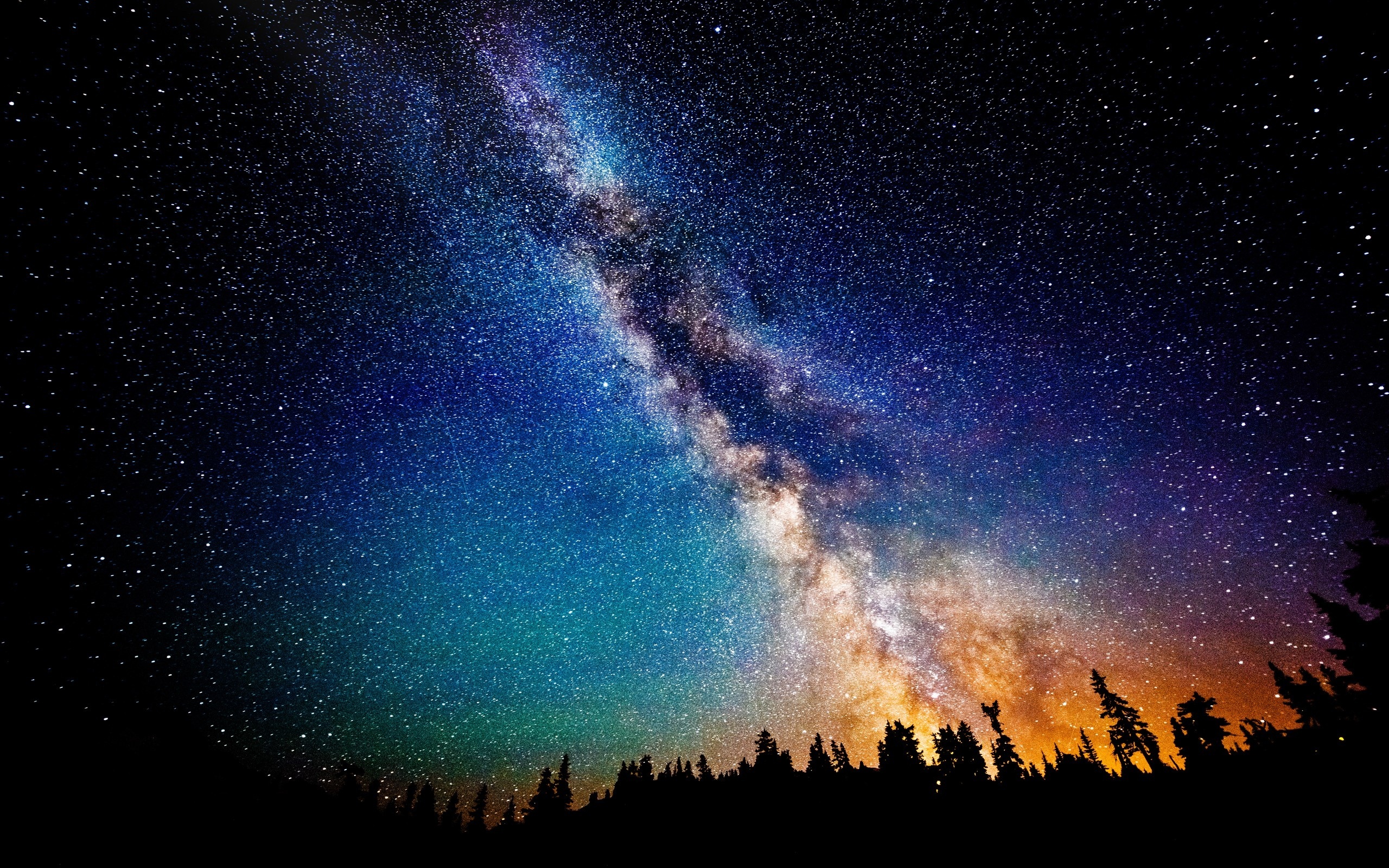 Milky Way Night Sky Starry Sky Stars 2560x1600