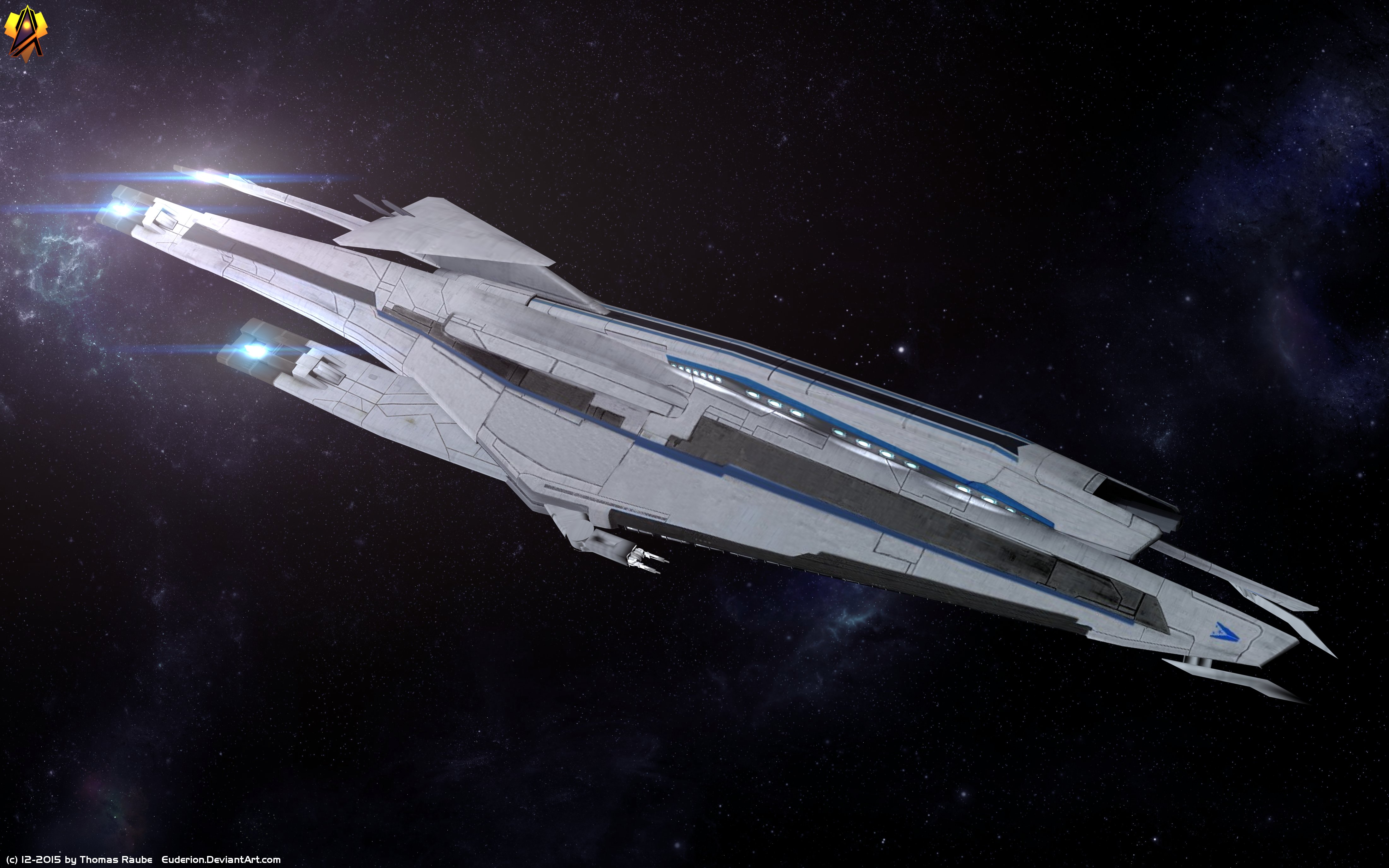 Frigate Mass Effect Spaceship Starship 4400x2750