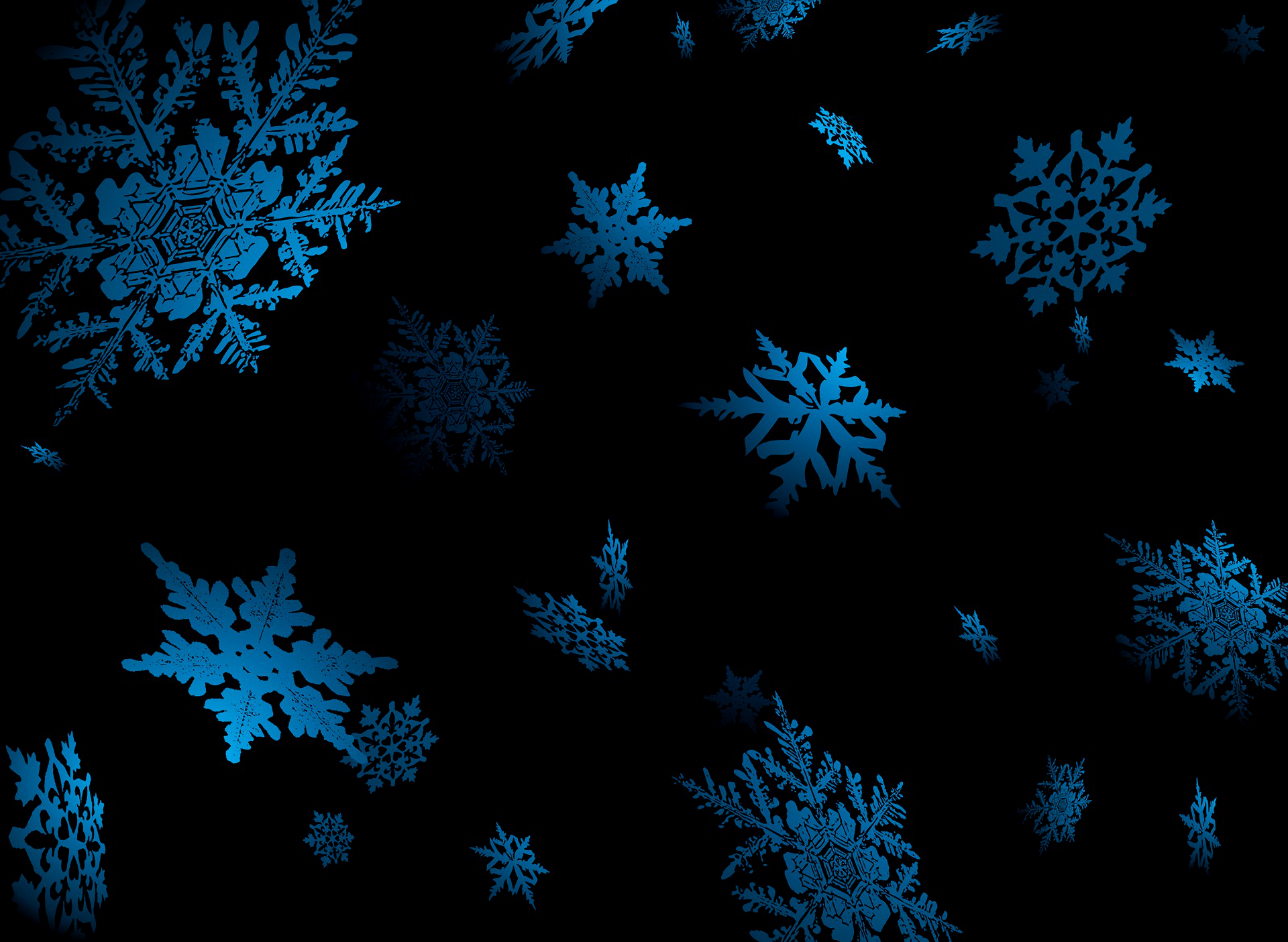 Black Blue Snowflake 1920x1405