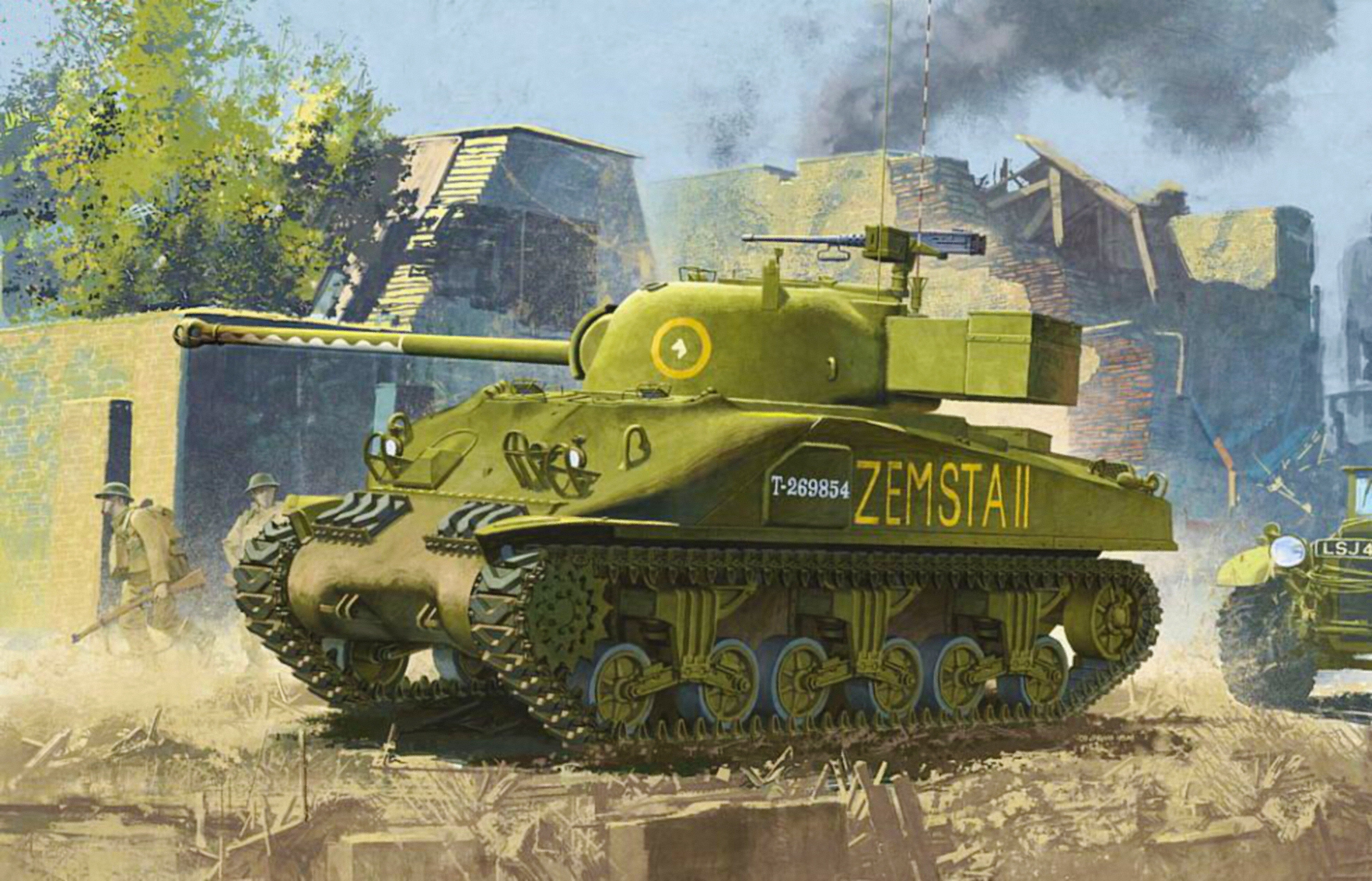 Artistic M4 Sherman Tank 6000x3852
