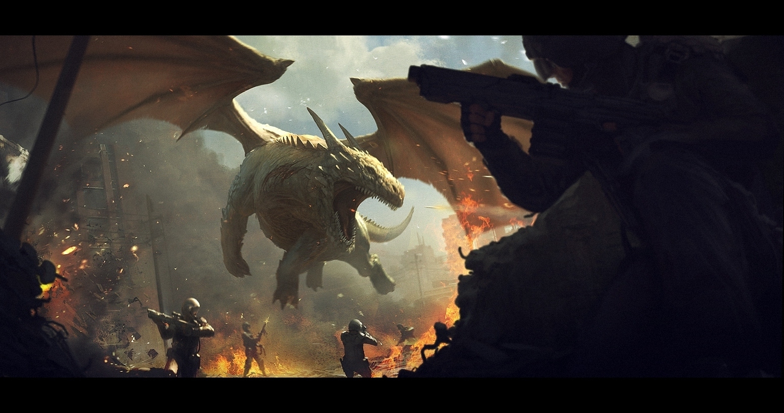 Battle Dragon Dragon Attack Military Monster 1550x816