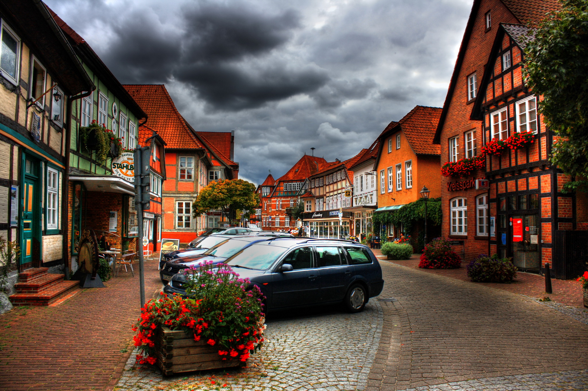 Car Cloud Colorful Germany House Man Made Street 2048x1363