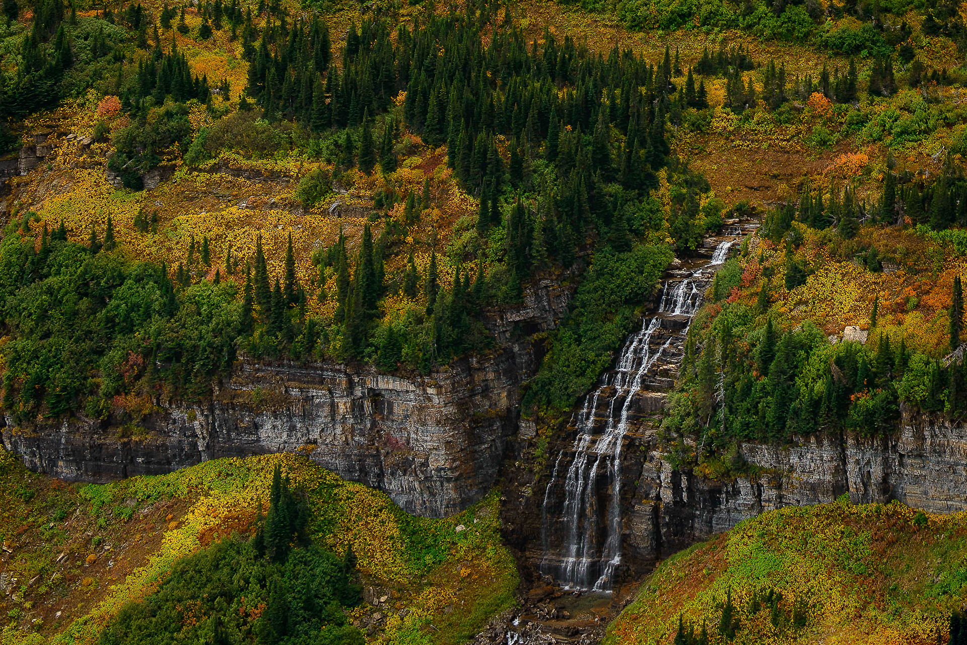 Earth Glacier National Park Waterfall 1920x1281