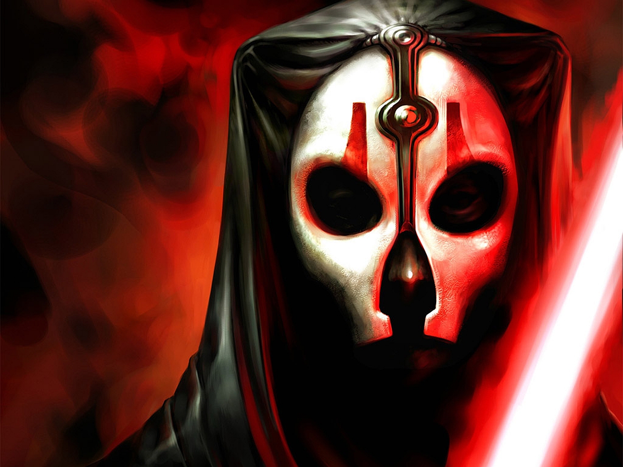 Darth Nihilus Lightsaber Man Mask Red Lightsaber Sith Star Wars Star Wars 1280x960