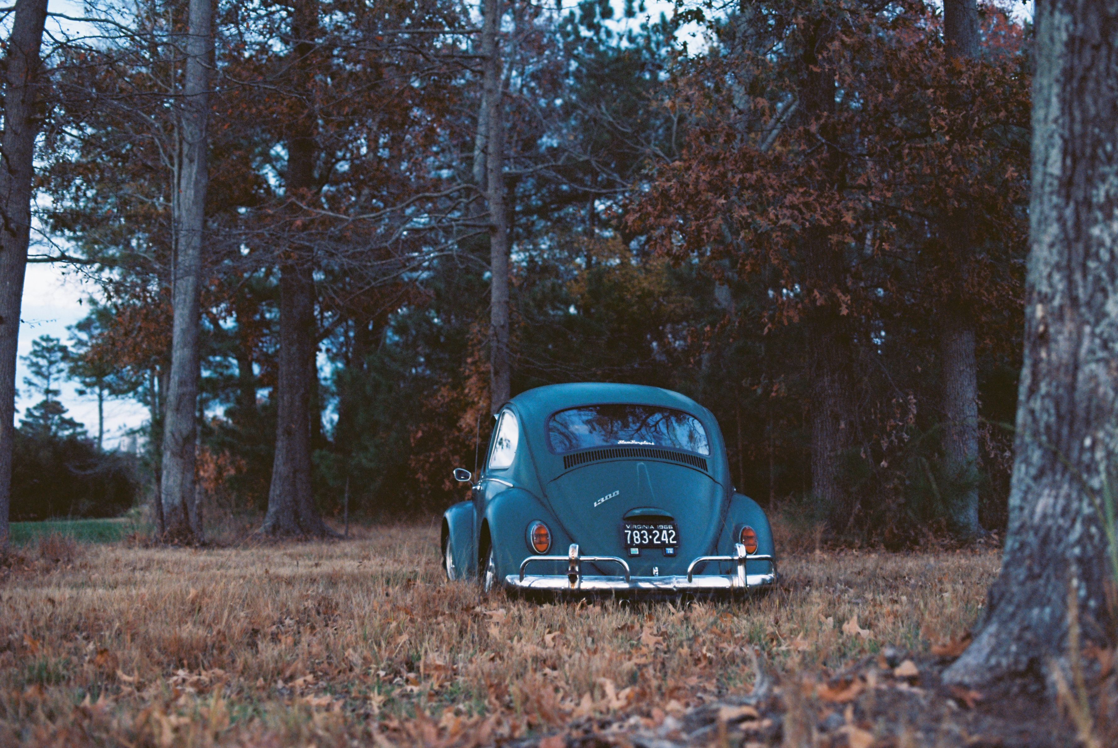 Blue Car Car Landscape Vintage Volkswagen 3559x2381