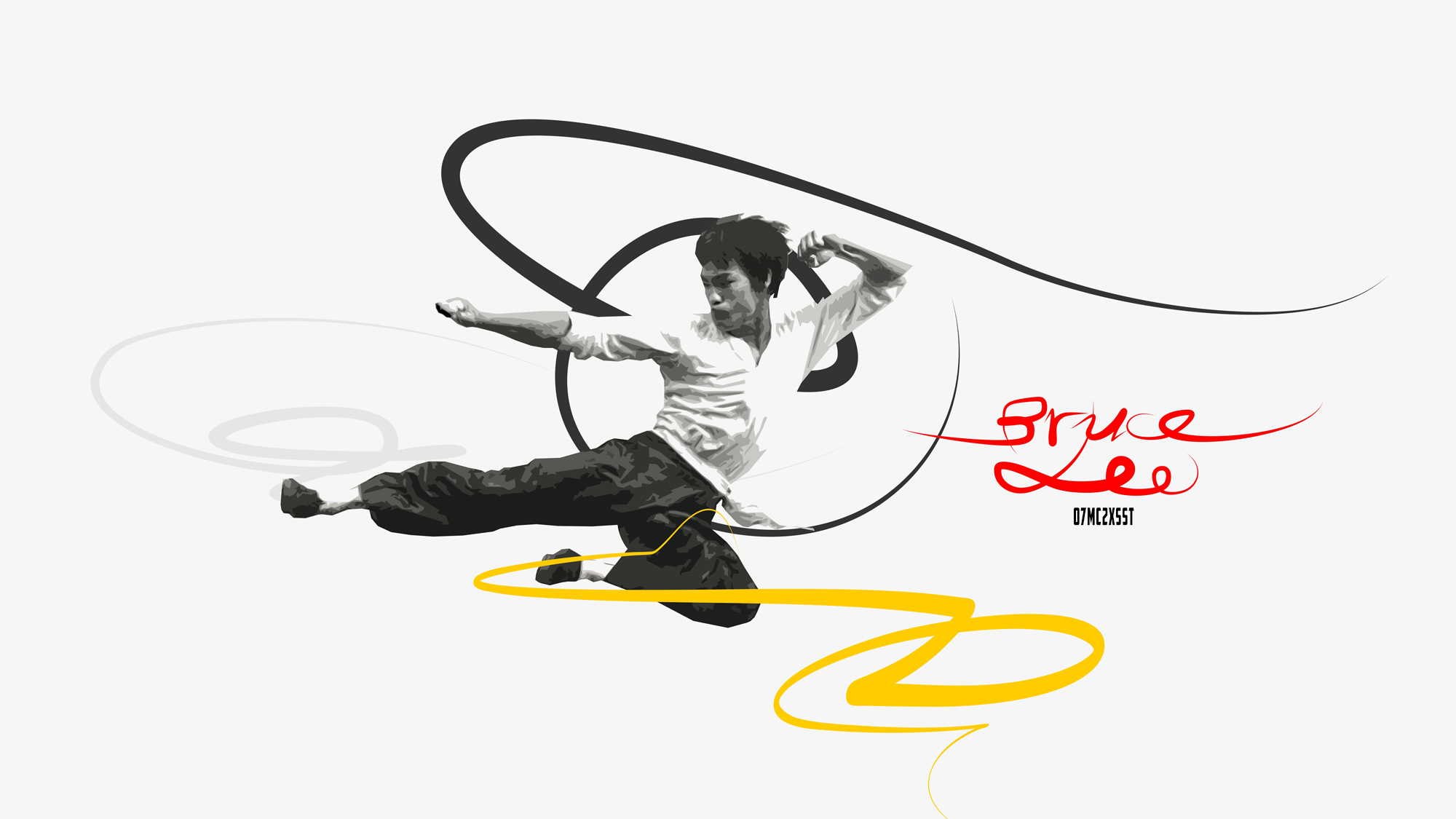 Artistic Bruce Lee Kung Fu 2000x1125