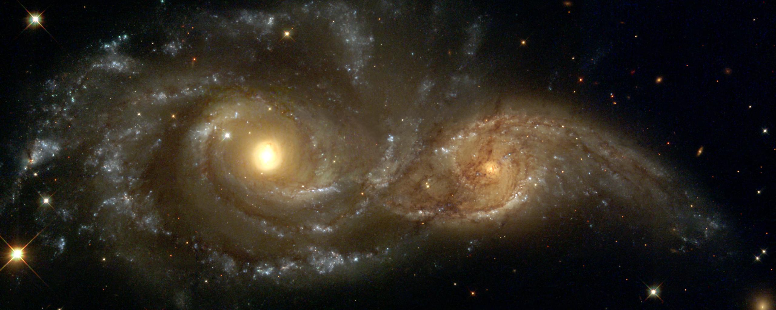 Collision Galaxy Space 2560x1024
