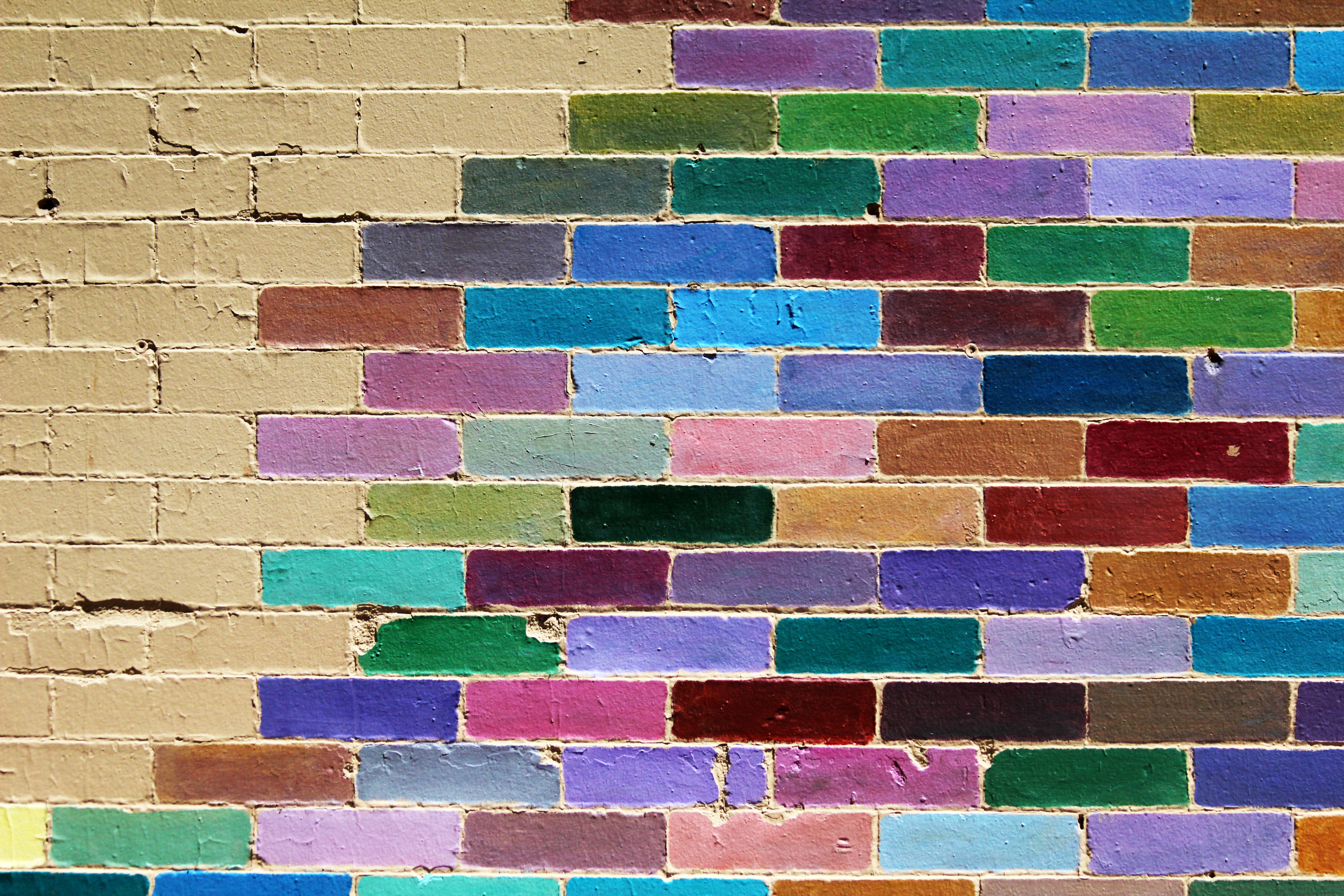 Brick Colorful Colors Texture Wall 5184x3456