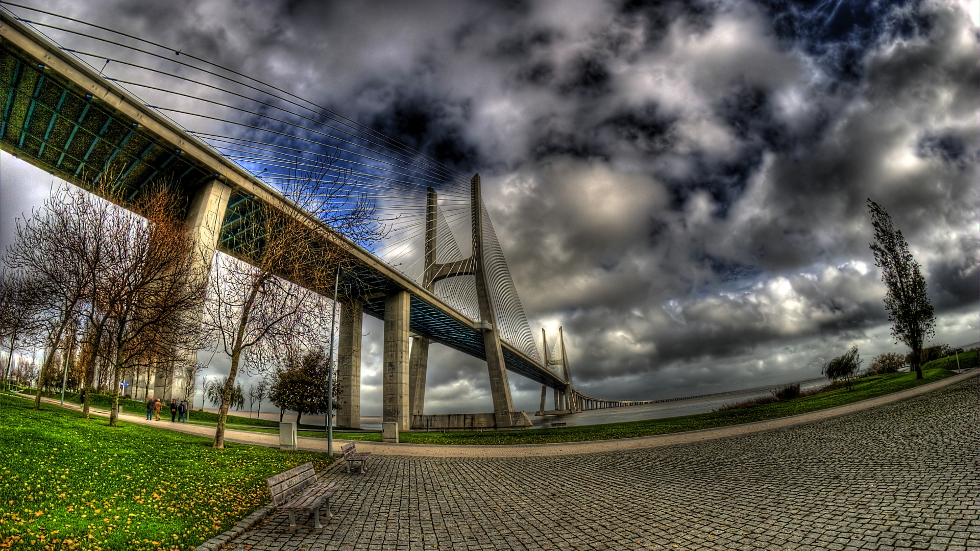 Man Made Vasco Da Gama Bridge 1920x1080