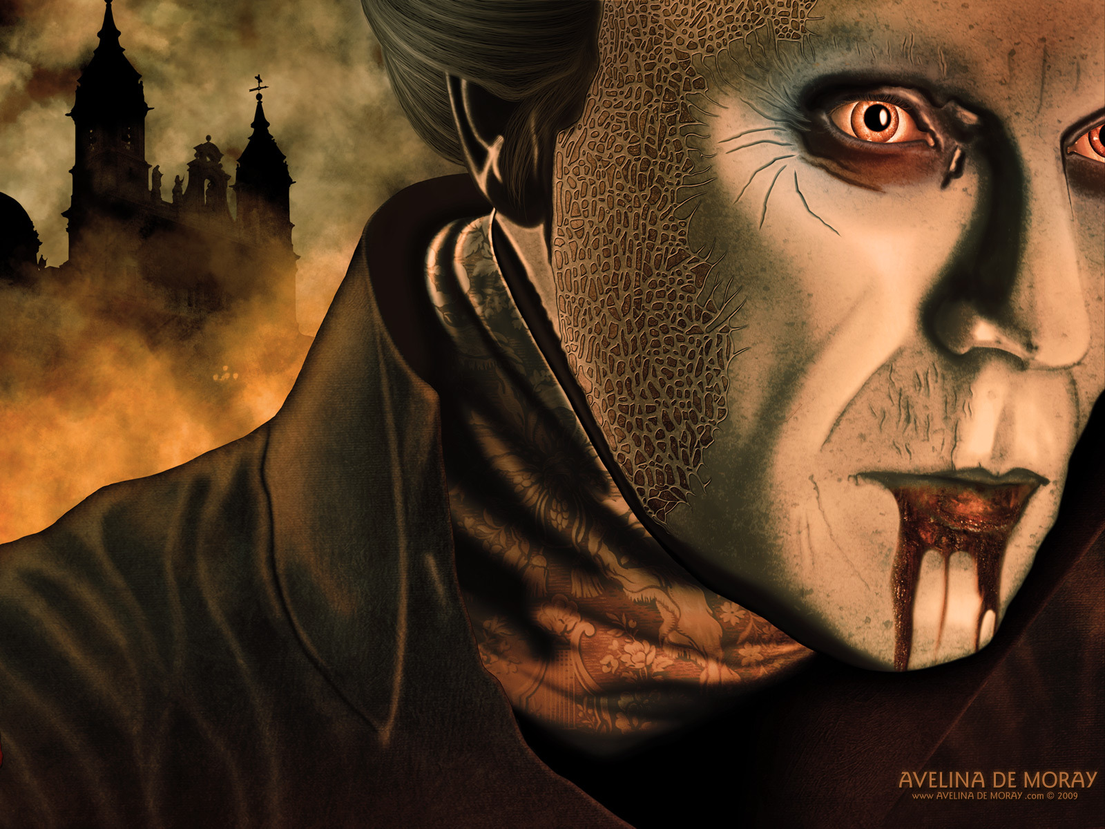 Artistic Dracula Halloween Holiday 1600x1200