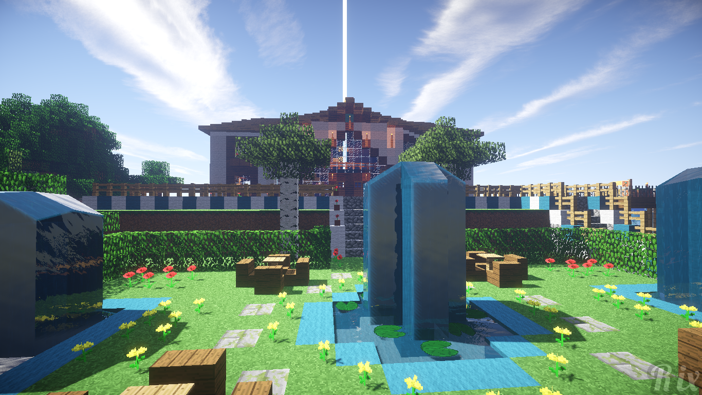 Minecraft Villa 1366x768