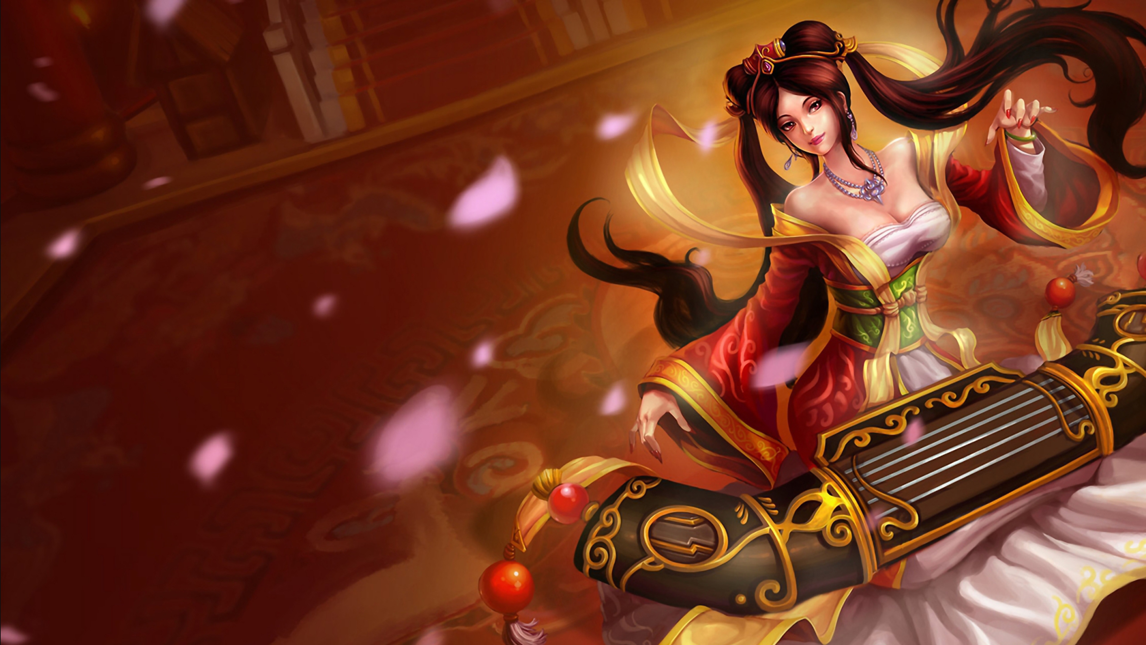 Fantasy Girl League Of Legends Sona League Of Legends Video Game Woman 3840x2160