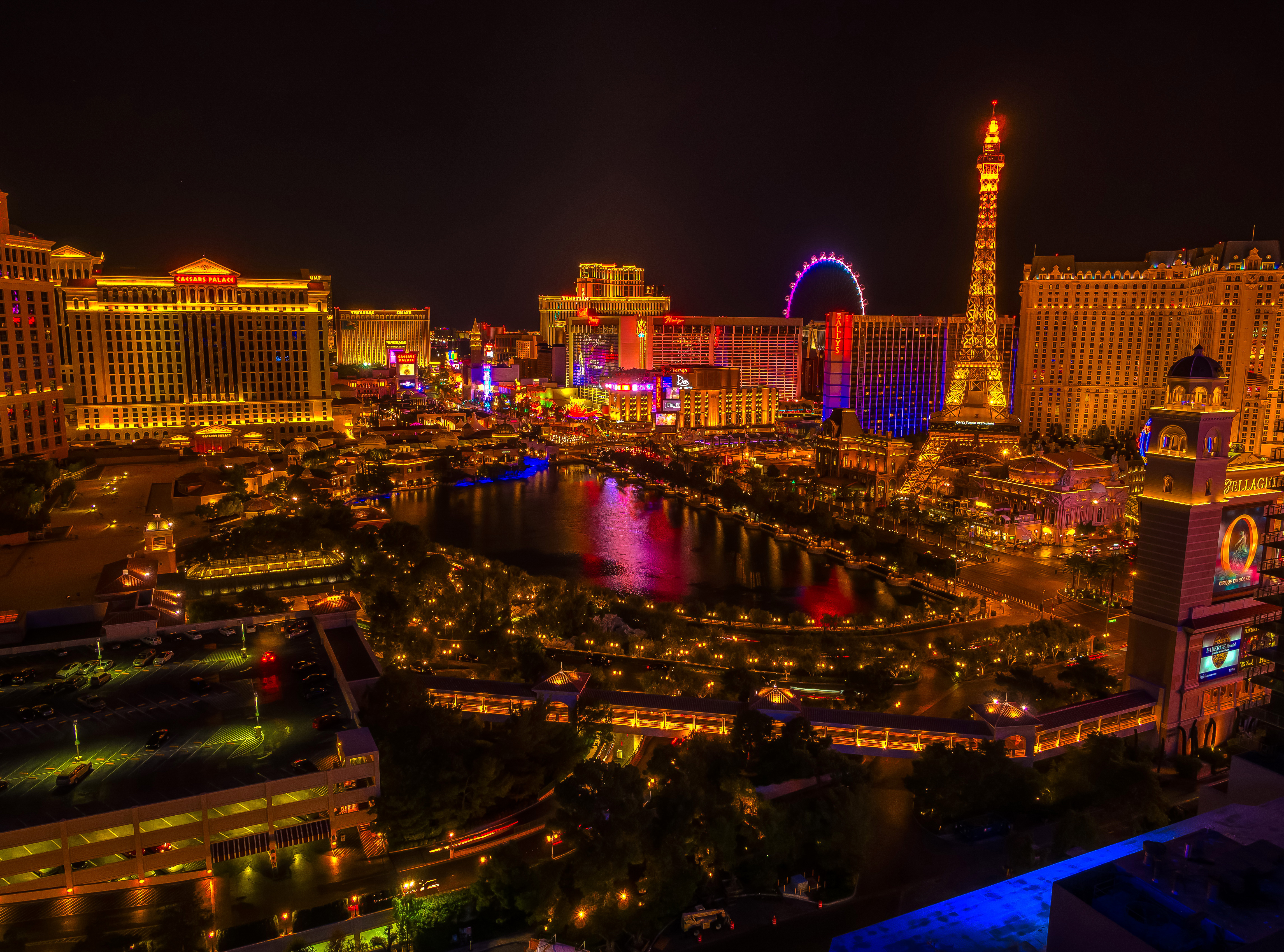City Cityscape Las Vegas Light Night 4584x3400