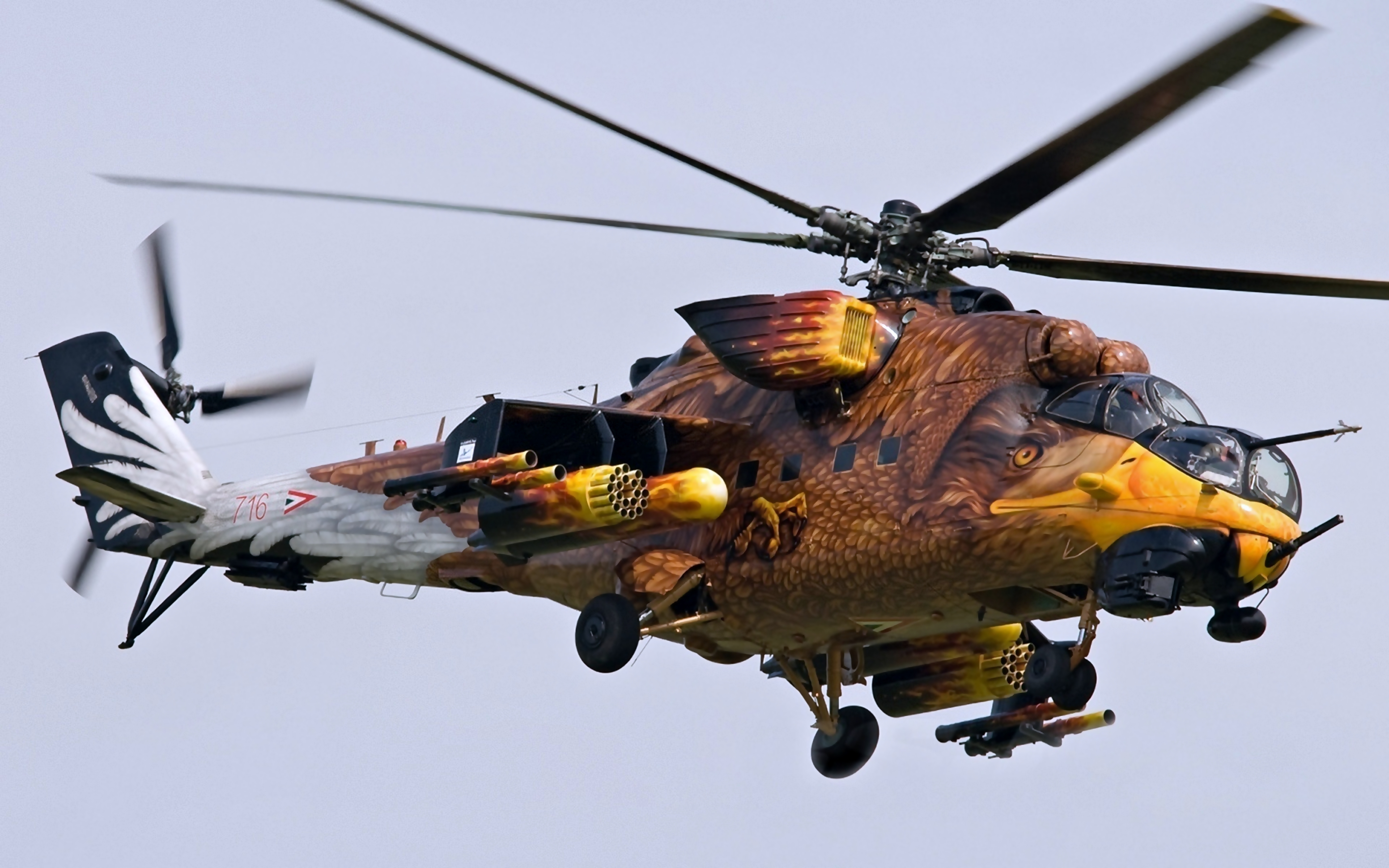 Aircraft Helicopter Mil Mi 24 Military 3840x2400