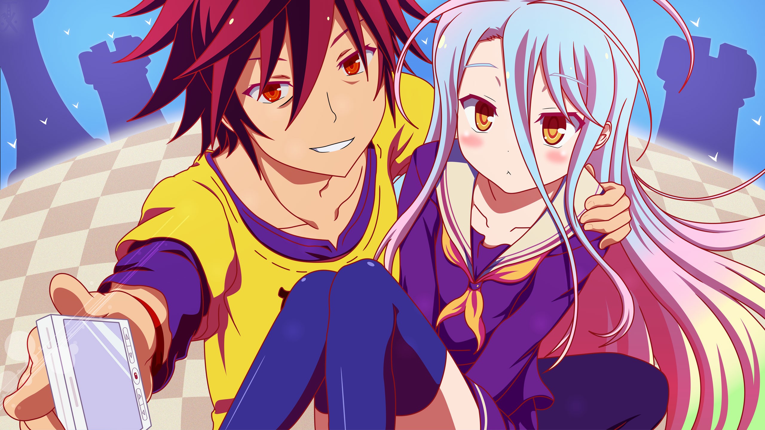 No Game No Life Shiro No Game No Life Sora No Game No Life 2560x1440