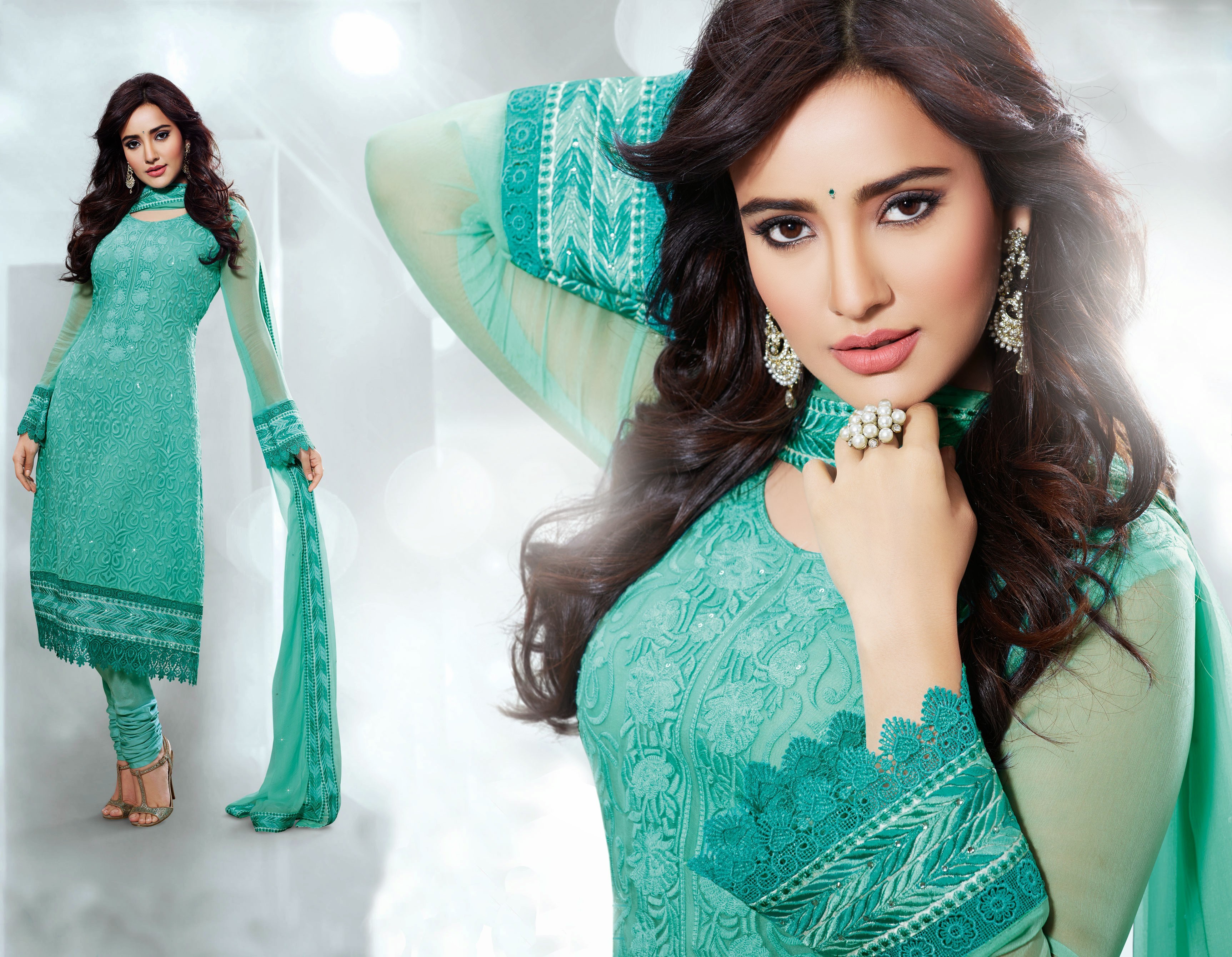 Indian Model National Dress Neha Sharma 3450x2679