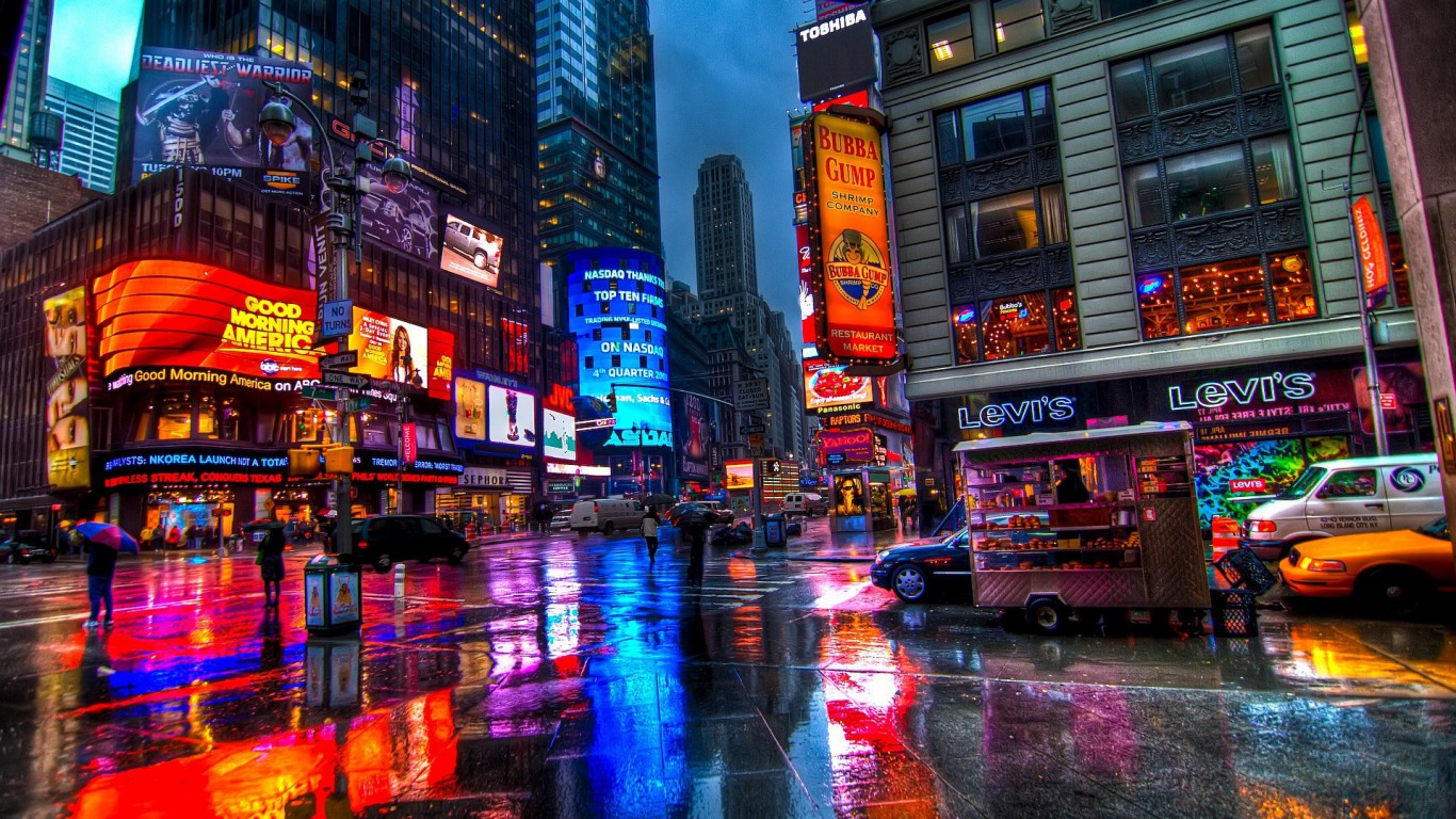 Manhattan New York Times Square 1366x768