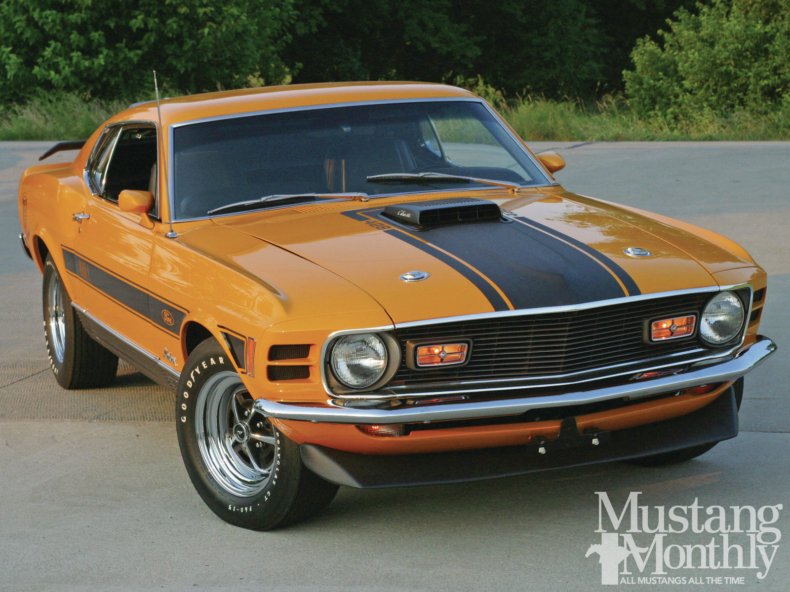 Fastback Ford Mustang Ford Mustang Boss 429 Muscle Car Orange Car 1600x1200
