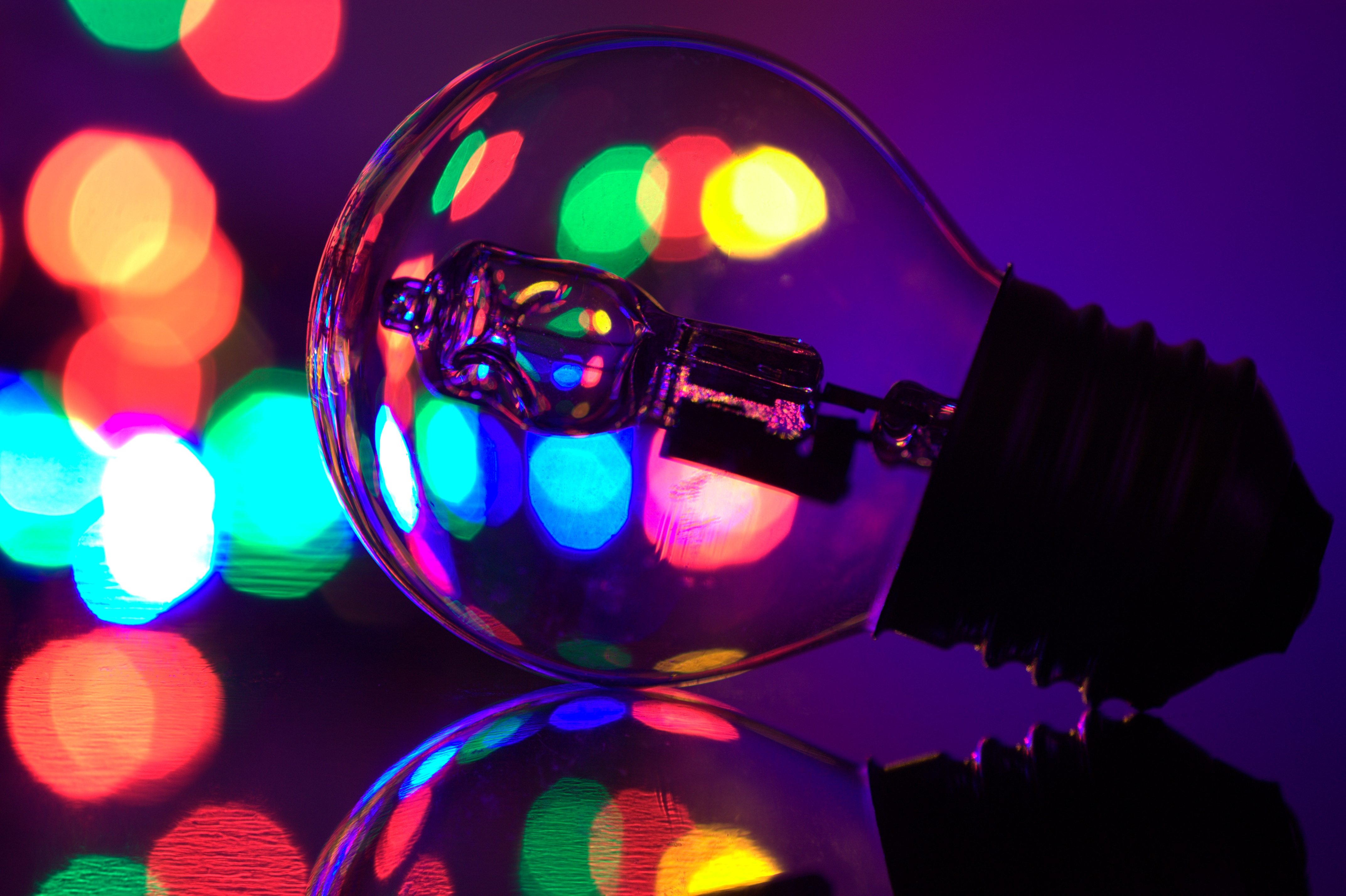 Bokeh Close Up Colors Light Bulb Reflection 4290x2856