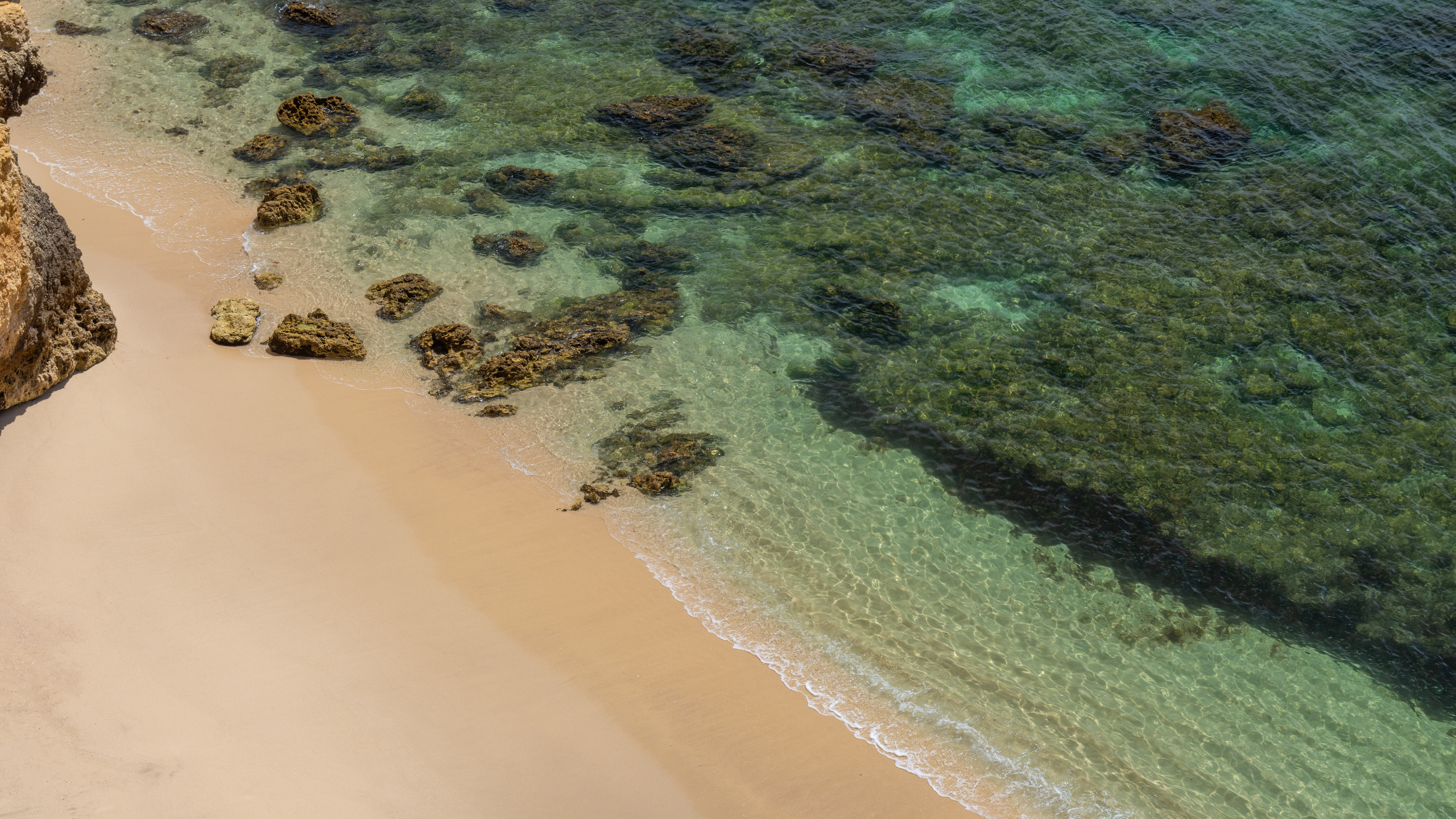 Beach Landscape Algarve Portugal Water 6000x3375