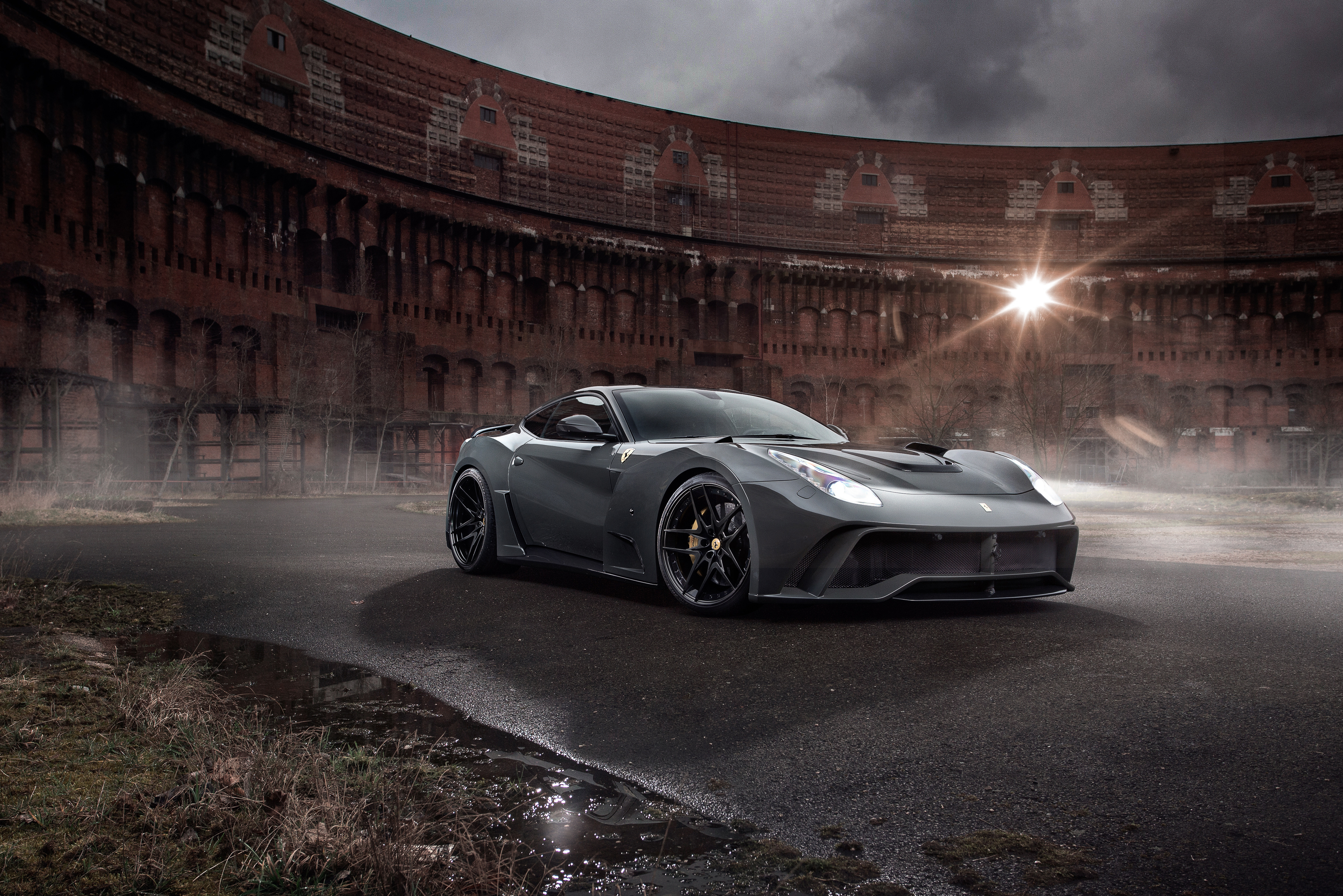 Black Car Novitec Rosso Ferrari F12 Berlinetta 4096x2733