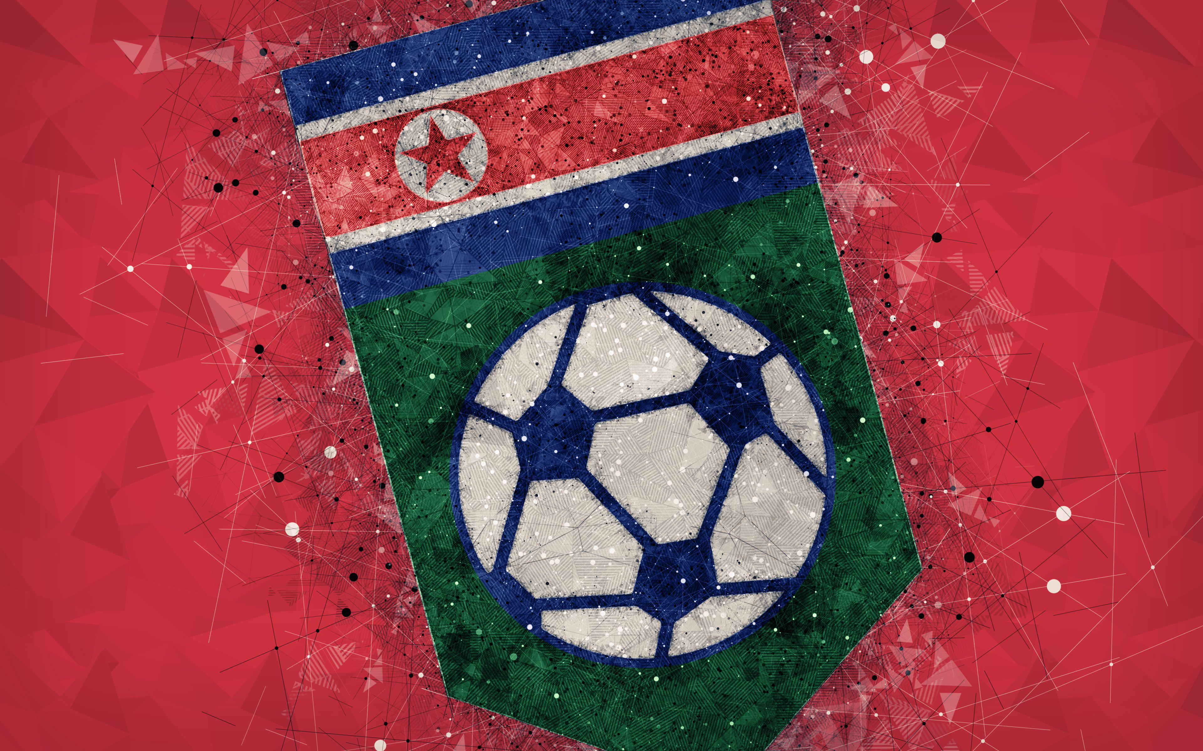 Emblem Logo North Korea Soccer 3840x2400