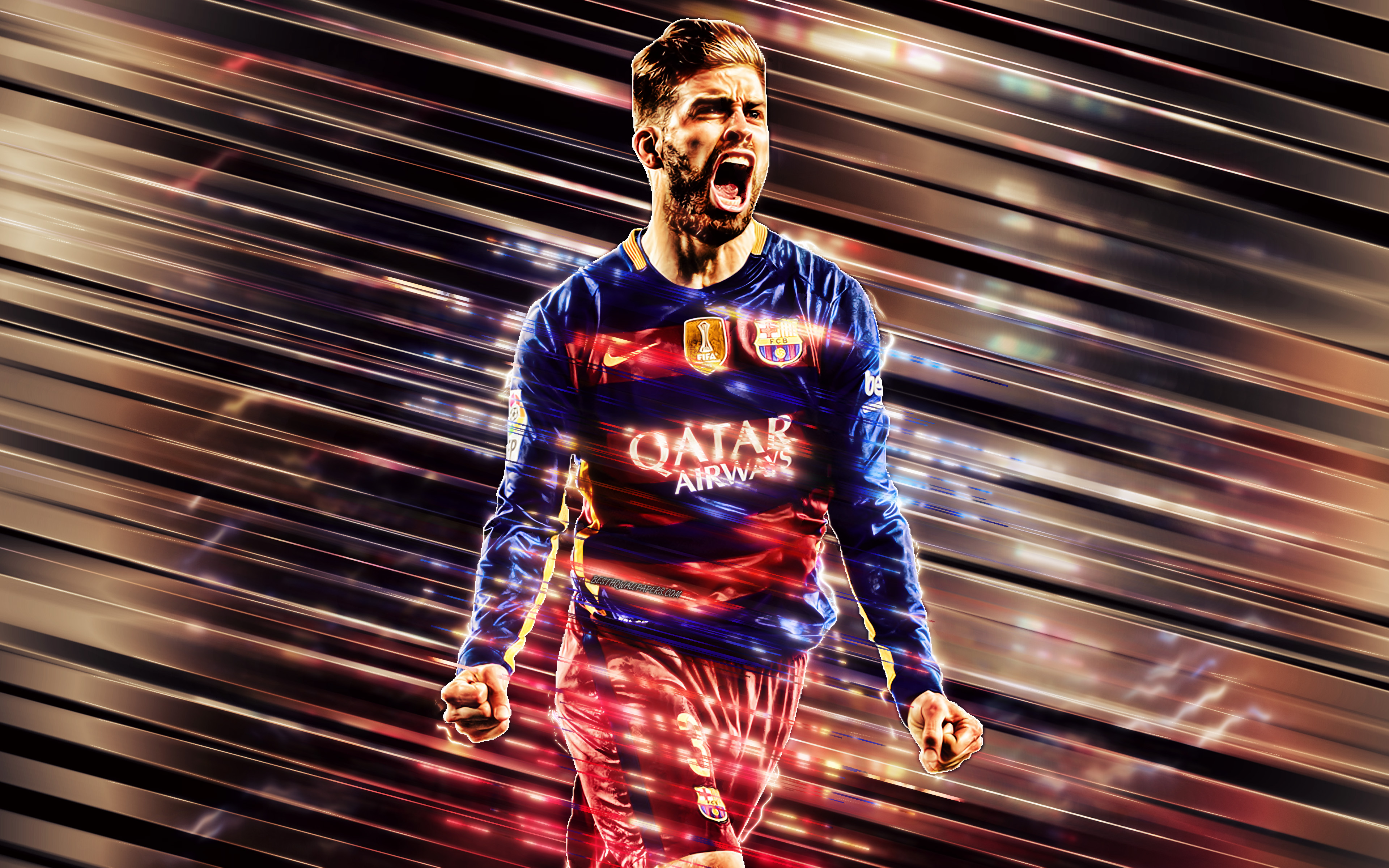 Fc Barcelona Gerard Pique Soccer Spanish 3840x2400